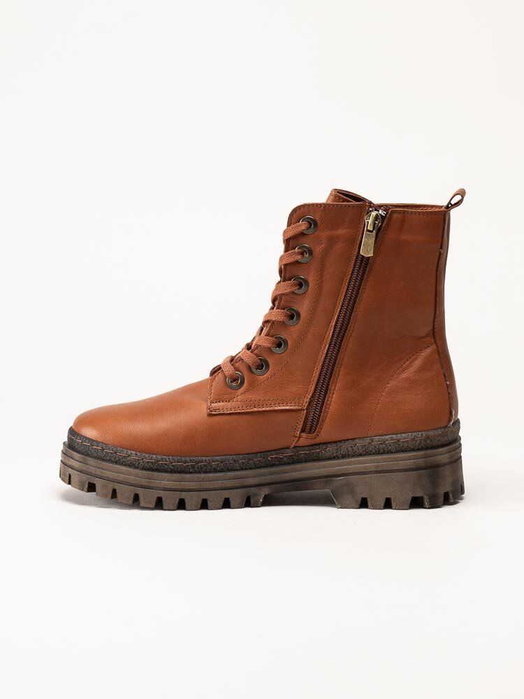 Andrea Conti - Bruna snörkängor i skinn