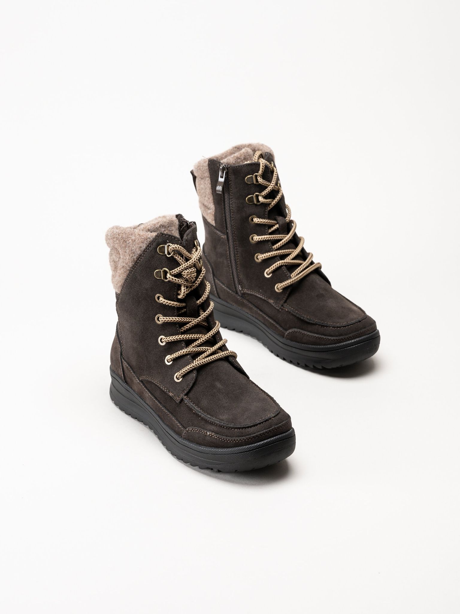 Wildflower - Erith - Bruna fodrade kängor i mocka