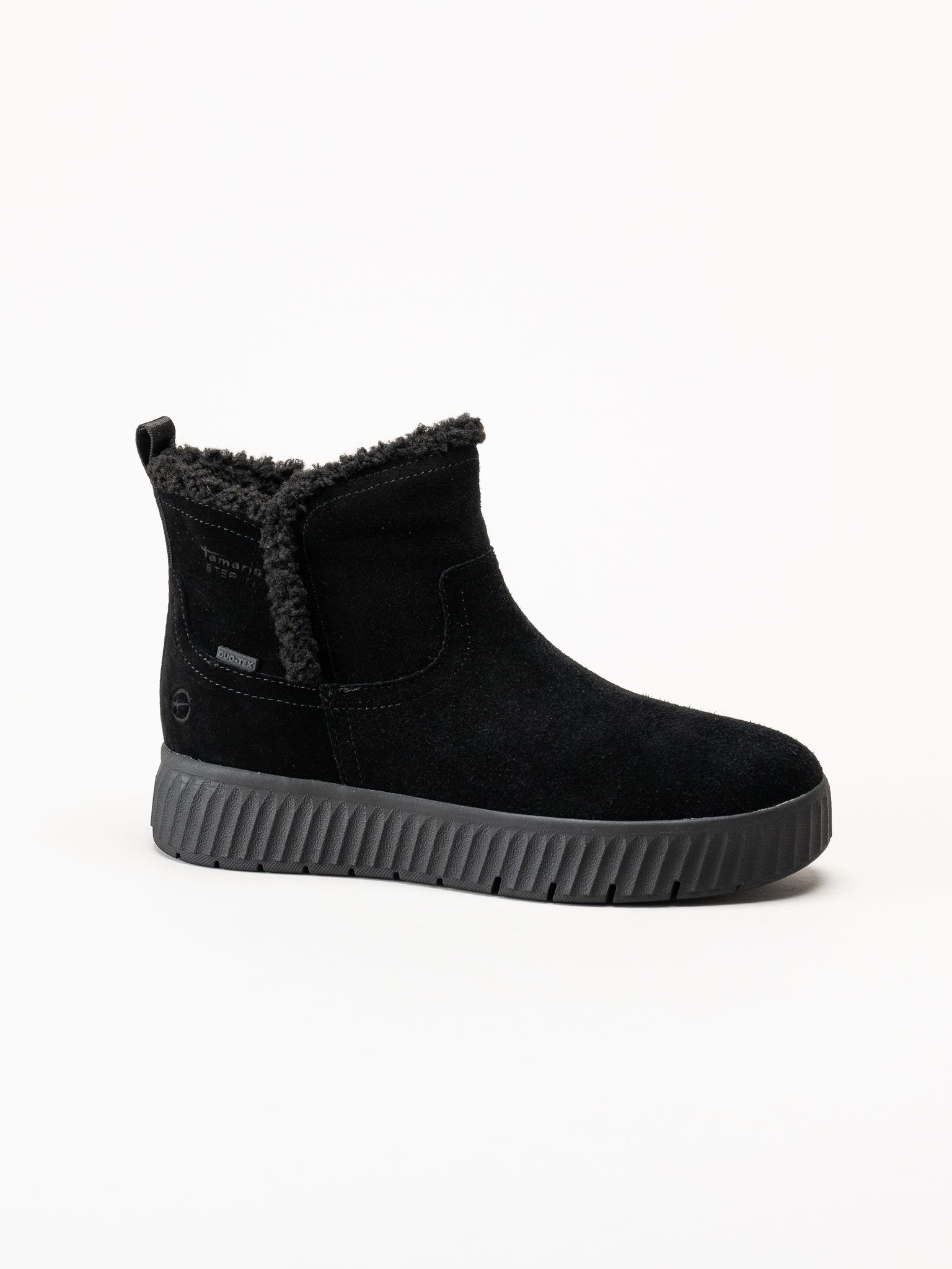 Tamaris - Wide fit - Svarta fodrade boots