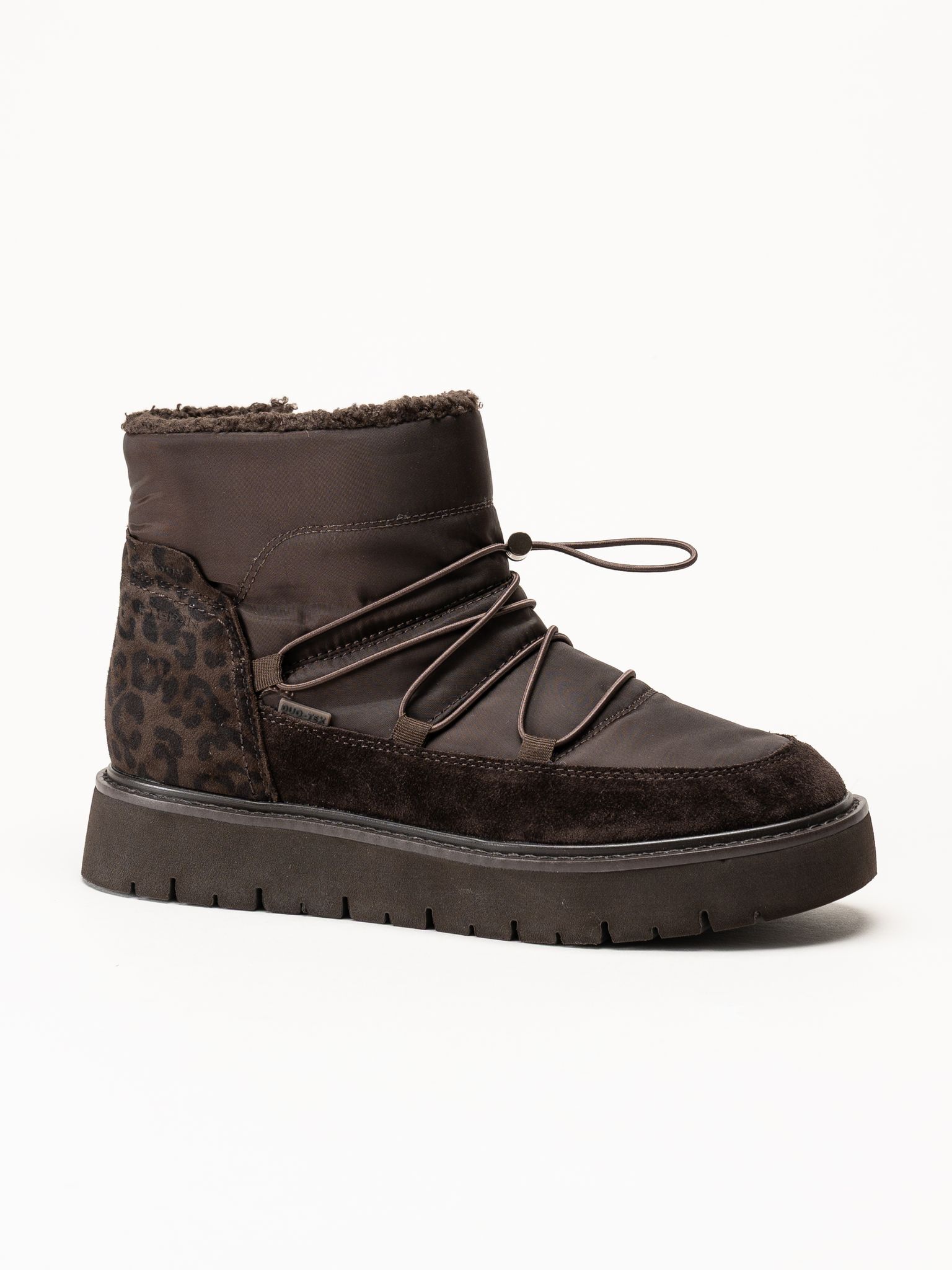 Tamaris - Wide fit - Mörkbruna fodrade boots