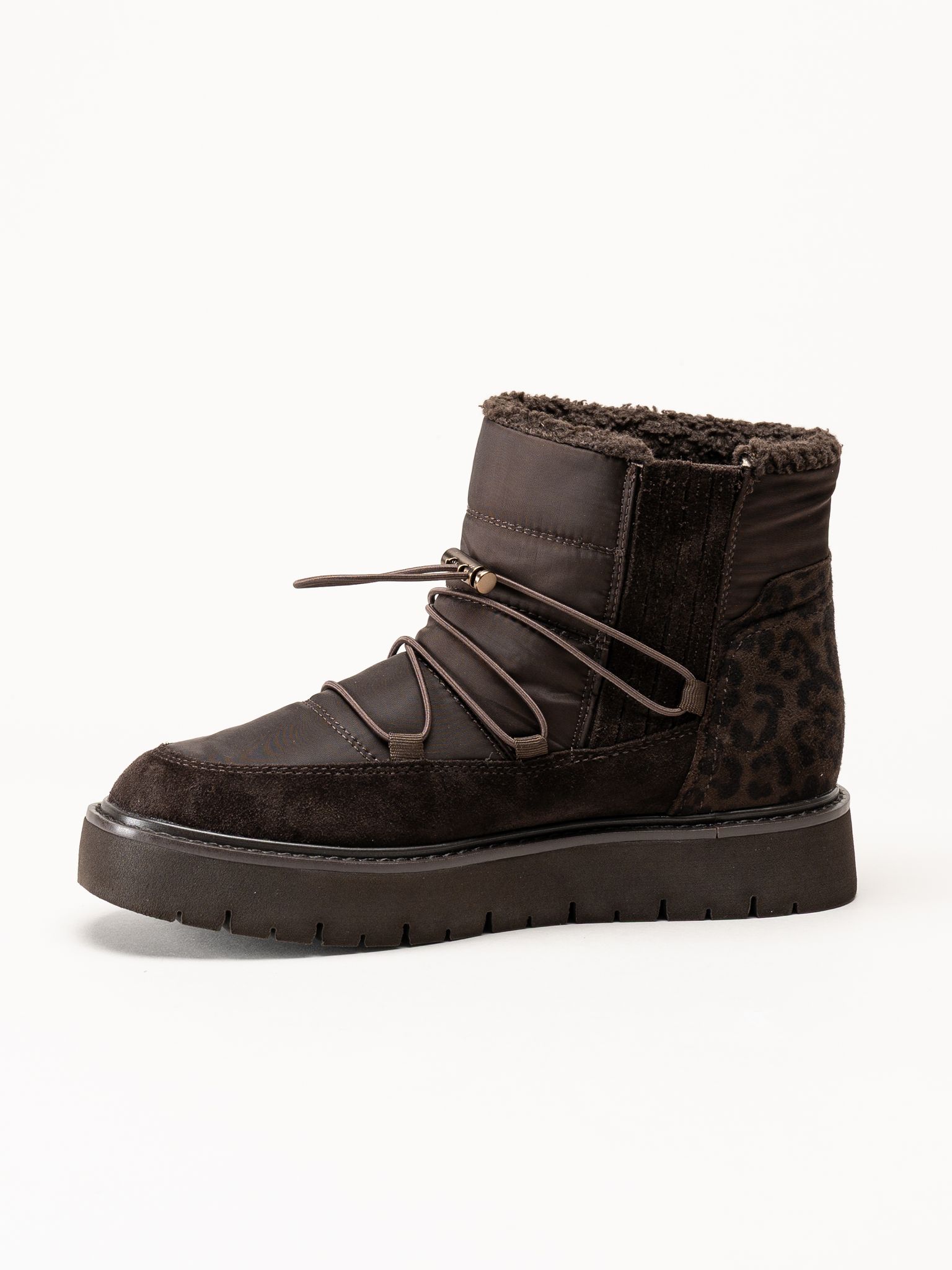 Tamaris - Wide fit - Mörkbruna fodrade boots