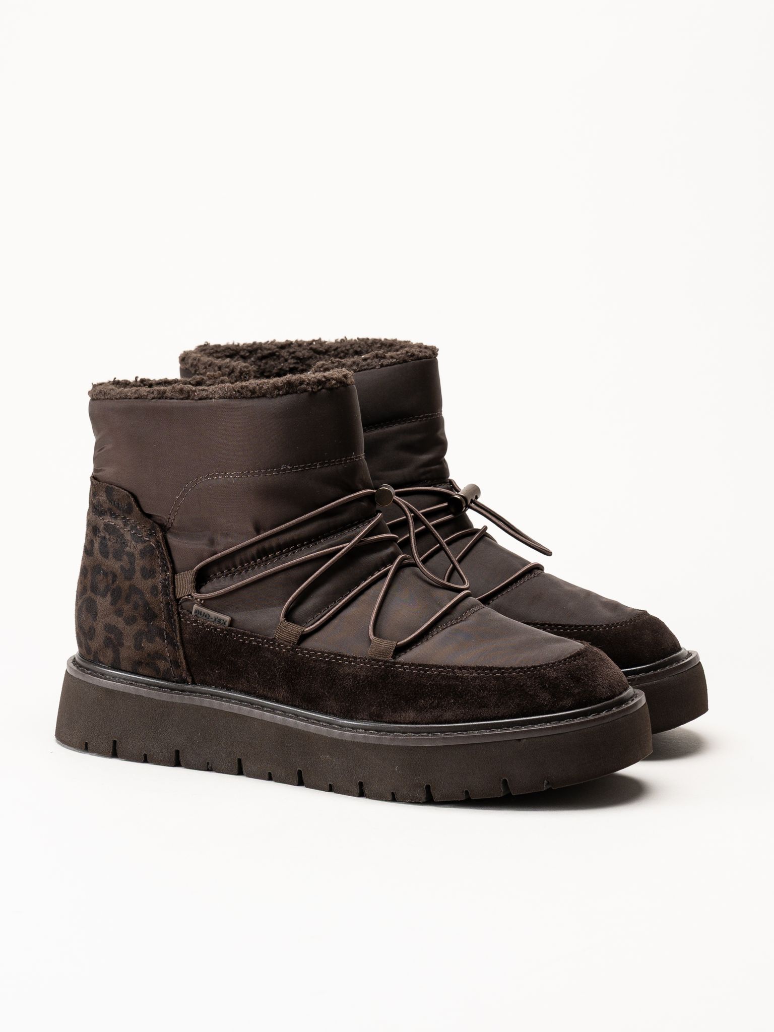 Tamaris - Wide fit - Mörkbruna fodrade boots