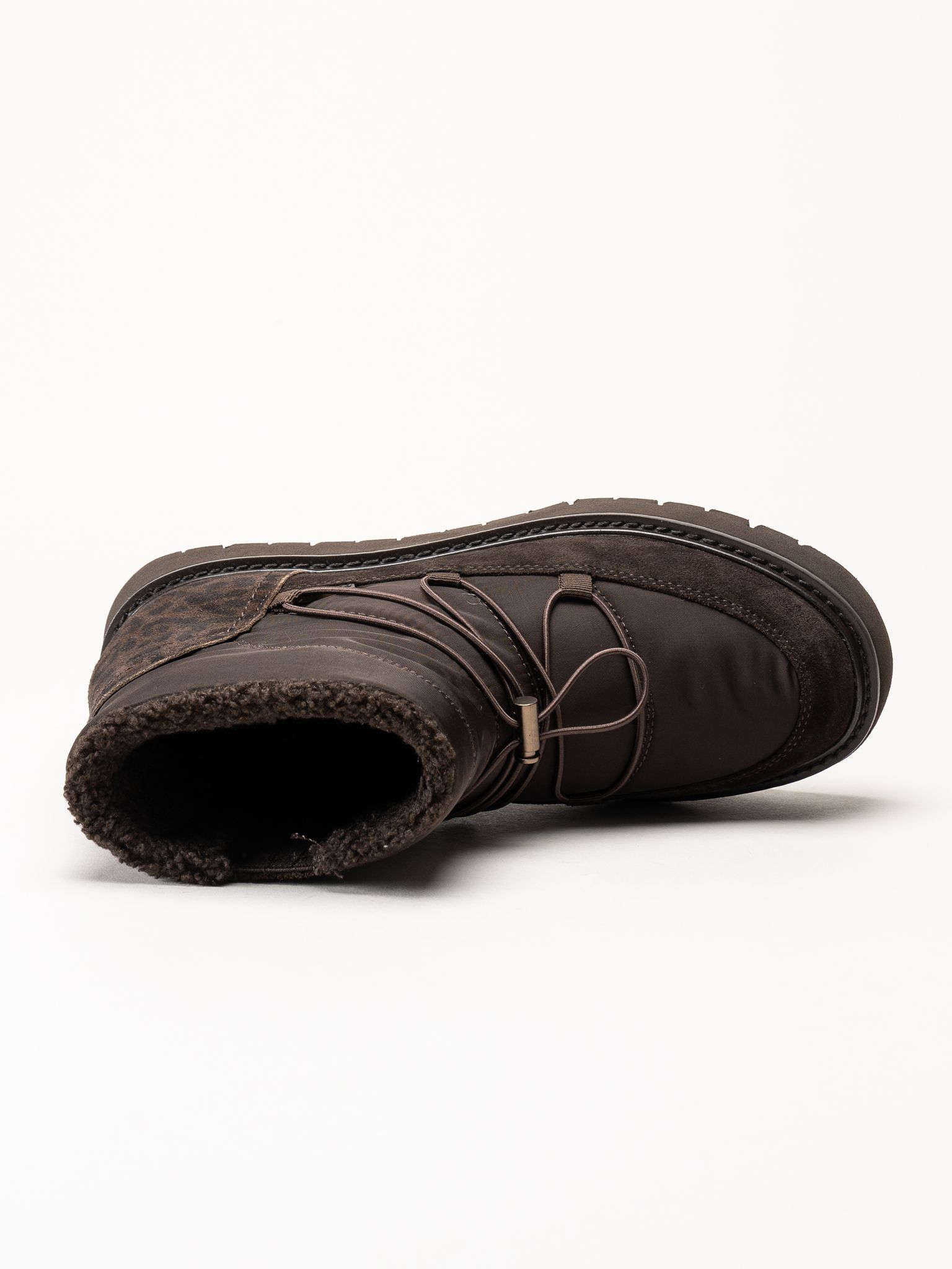 Tamaris - Wide fit - Mörkbruna fodrade boots