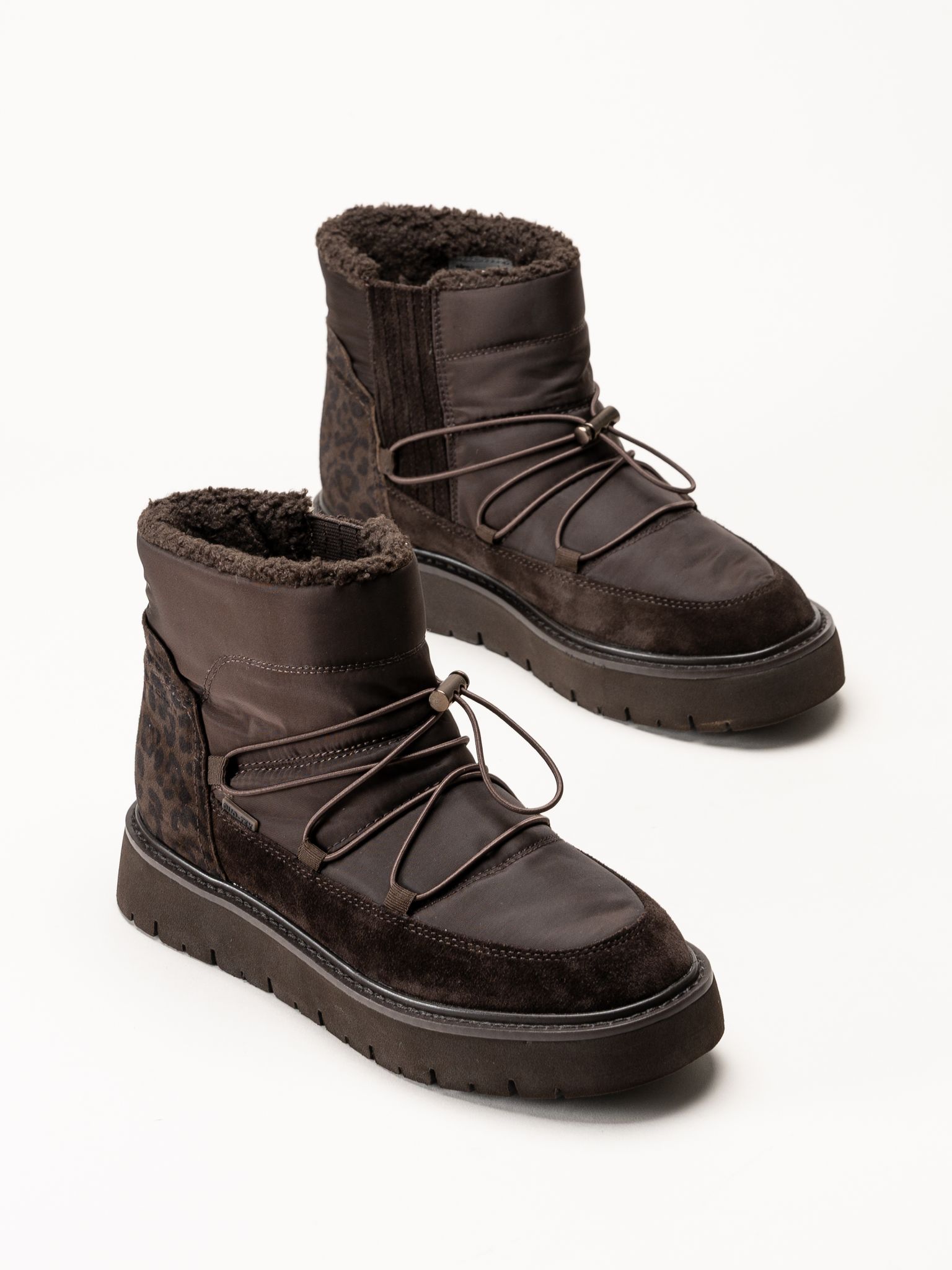 Tamaris - Wide fit - Mörkbruna fodrade boots