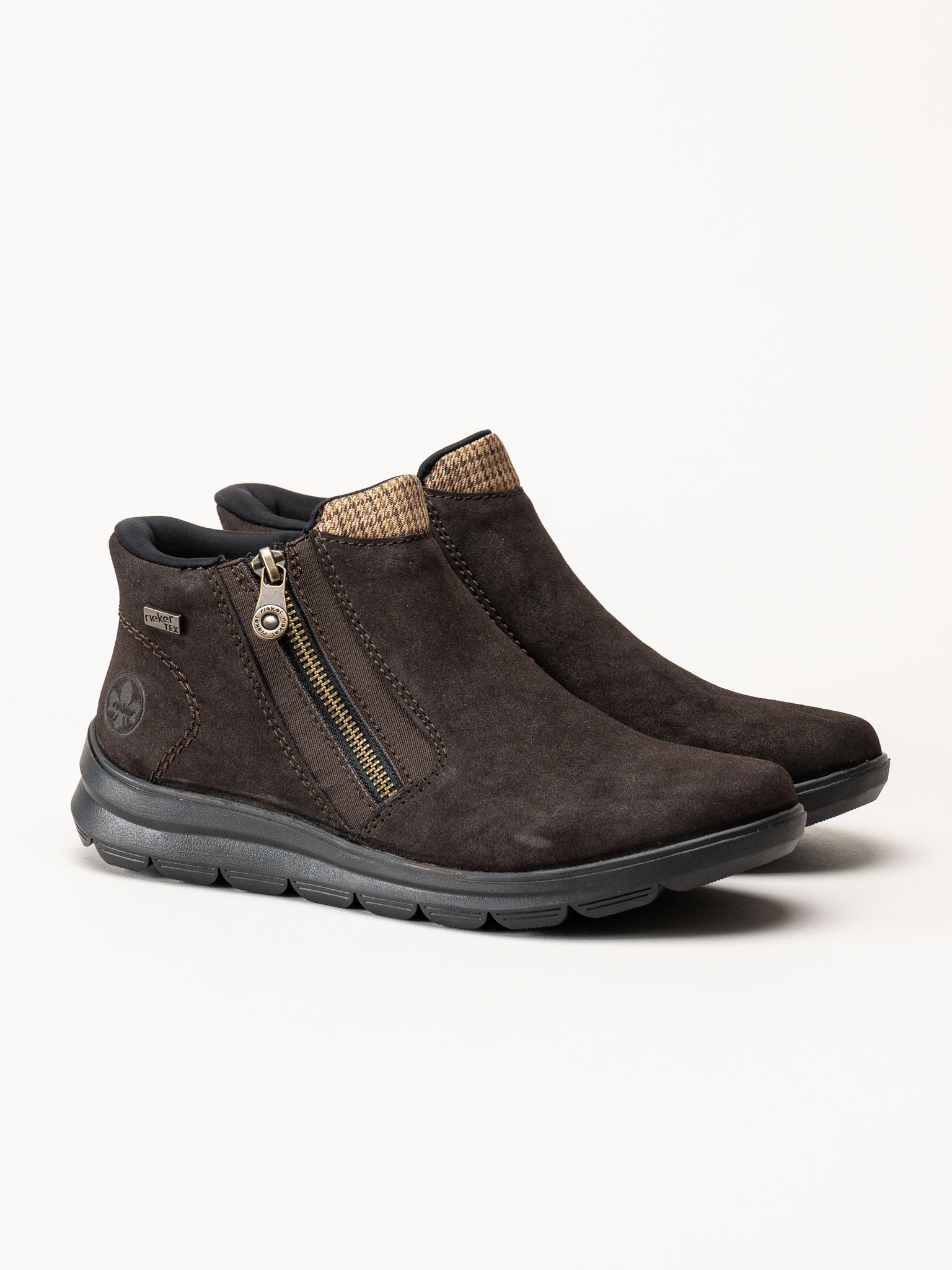 Rieker - Mörkbruna fodrade boots