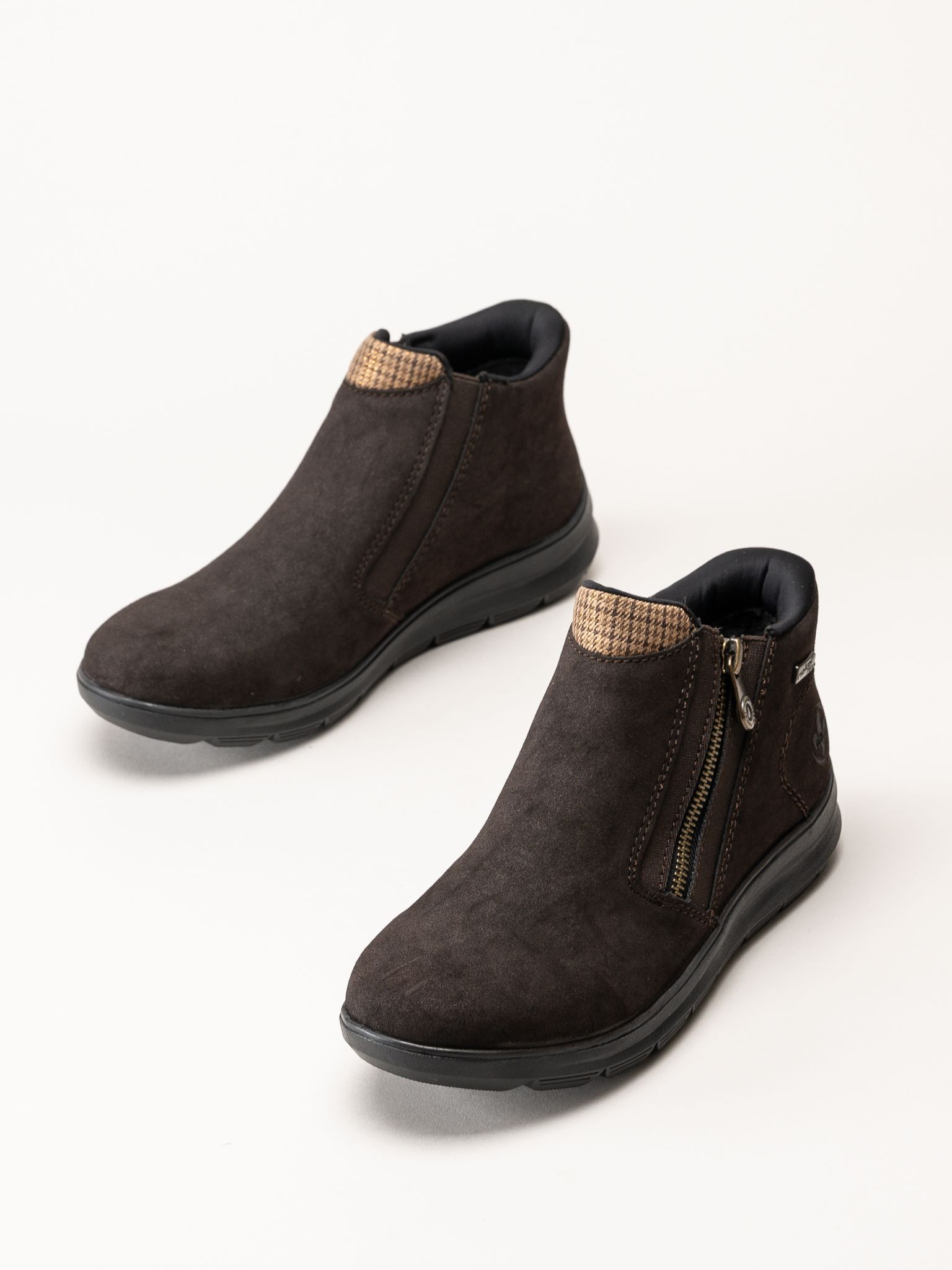 Rieker - Mörkbruna fodrade boots