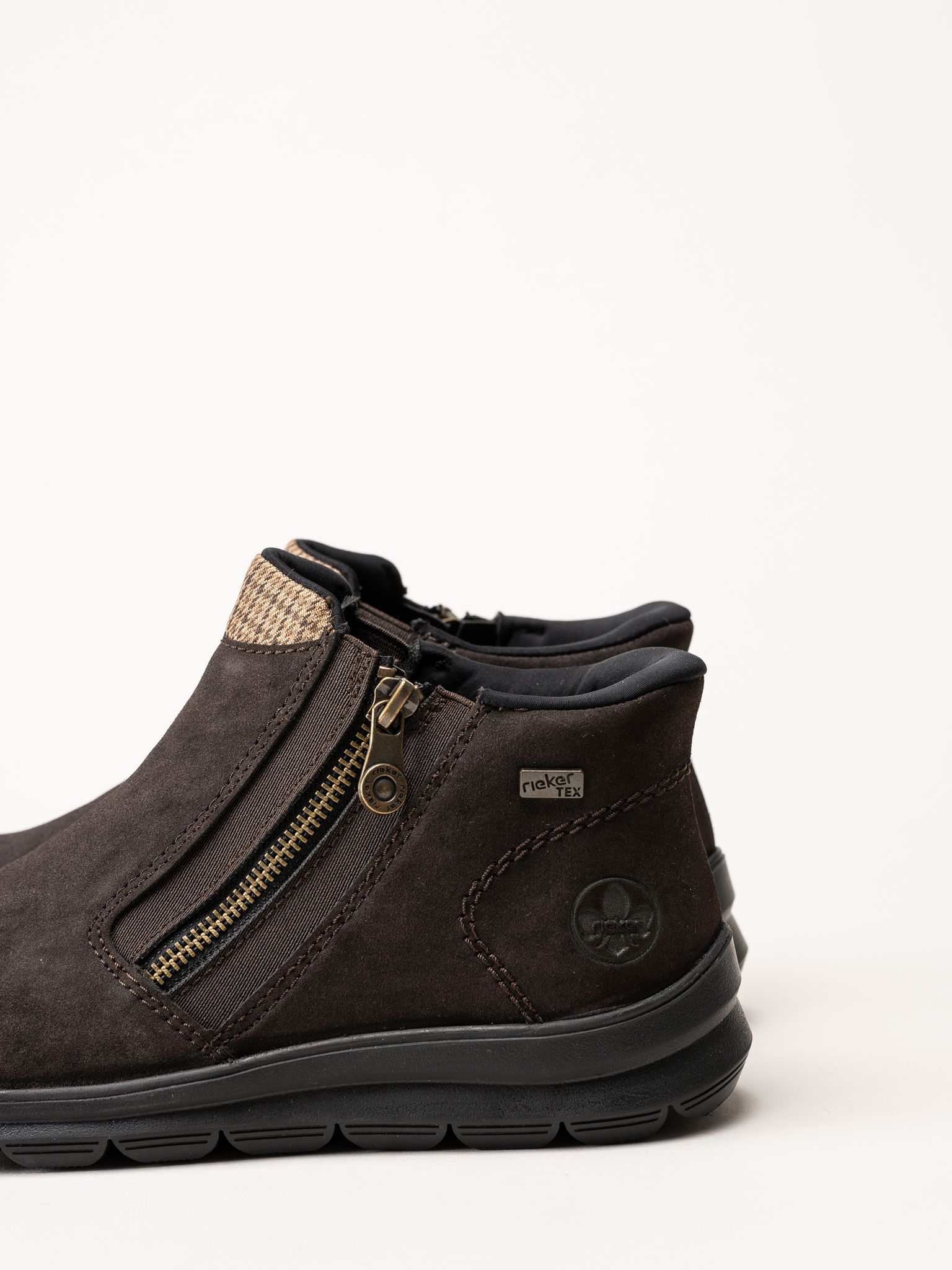 Rieker - Mörkbruna fodrade boots