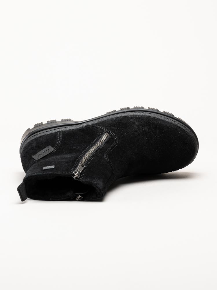 Rieker - Svarta fodrade boots med broddar