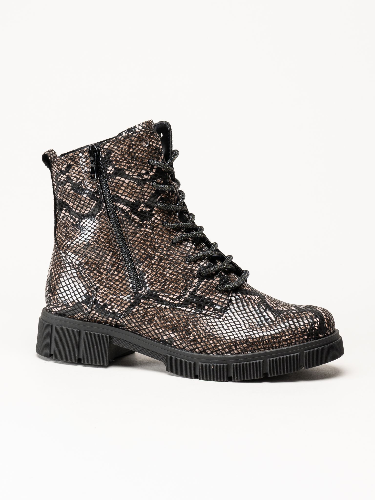 Remonte - Ormskinnsmönstrade fodrade boots