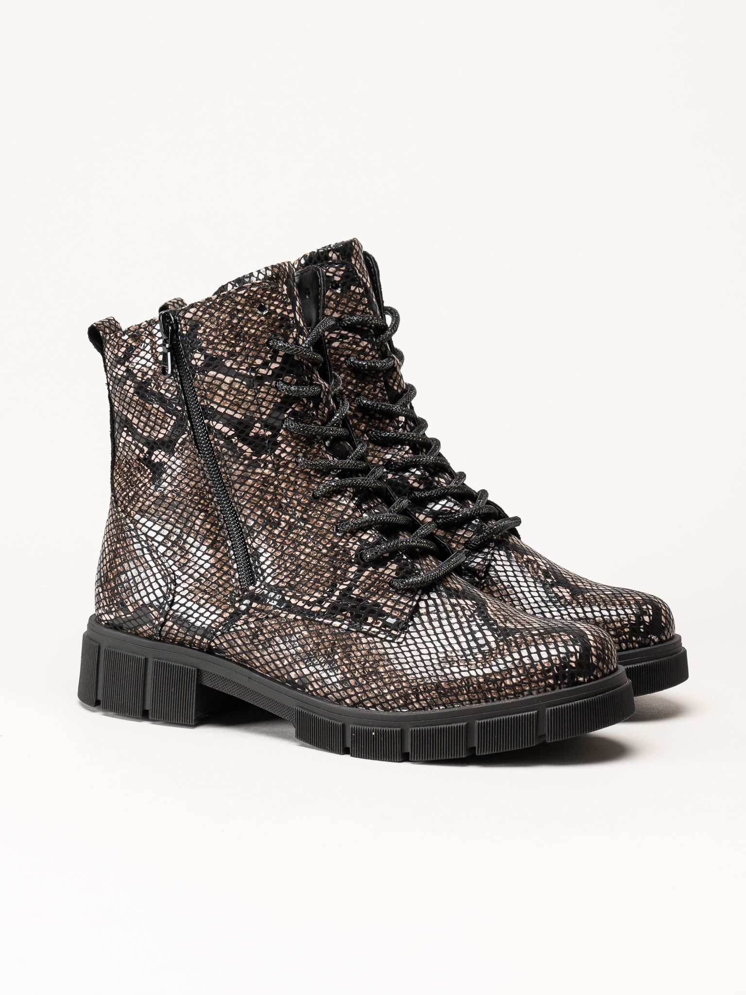 Remonte - Ormskinnsmönstrade fodrade boots