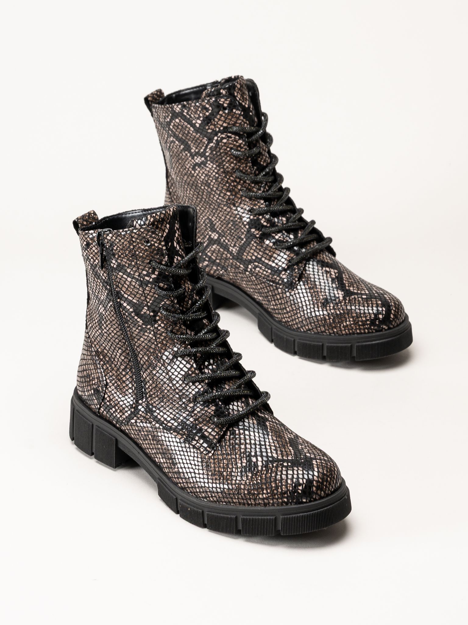 Remonte - Ormskinnsmönstrade fodrade boots