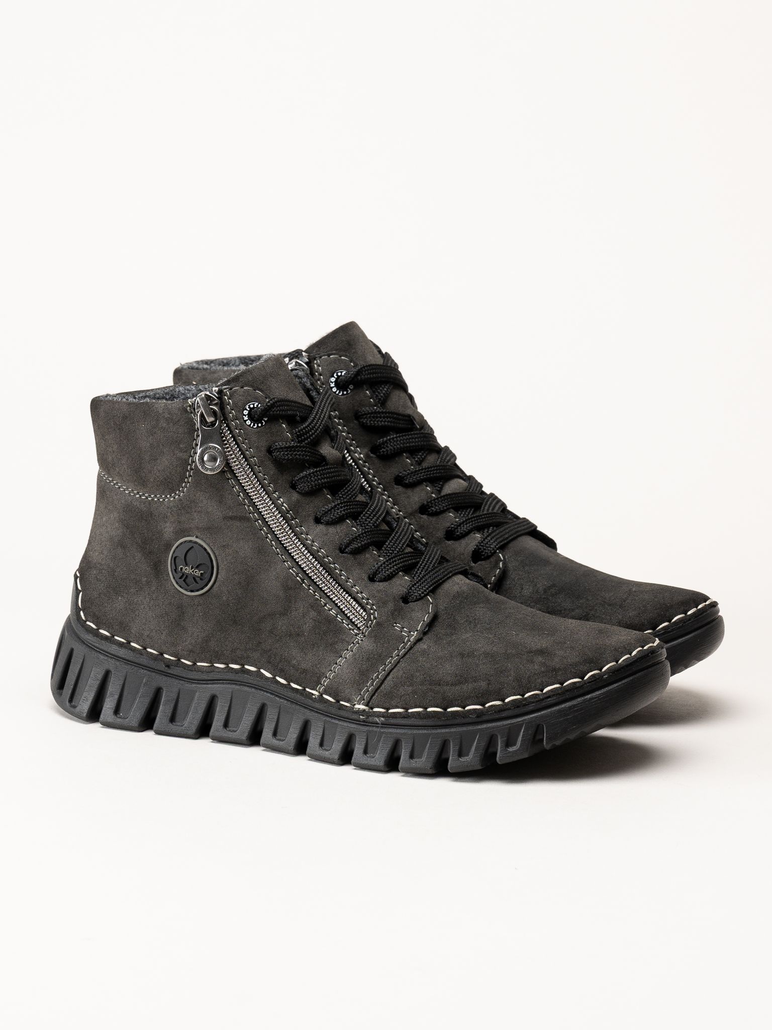Rieker - Grå fodrade sneakers