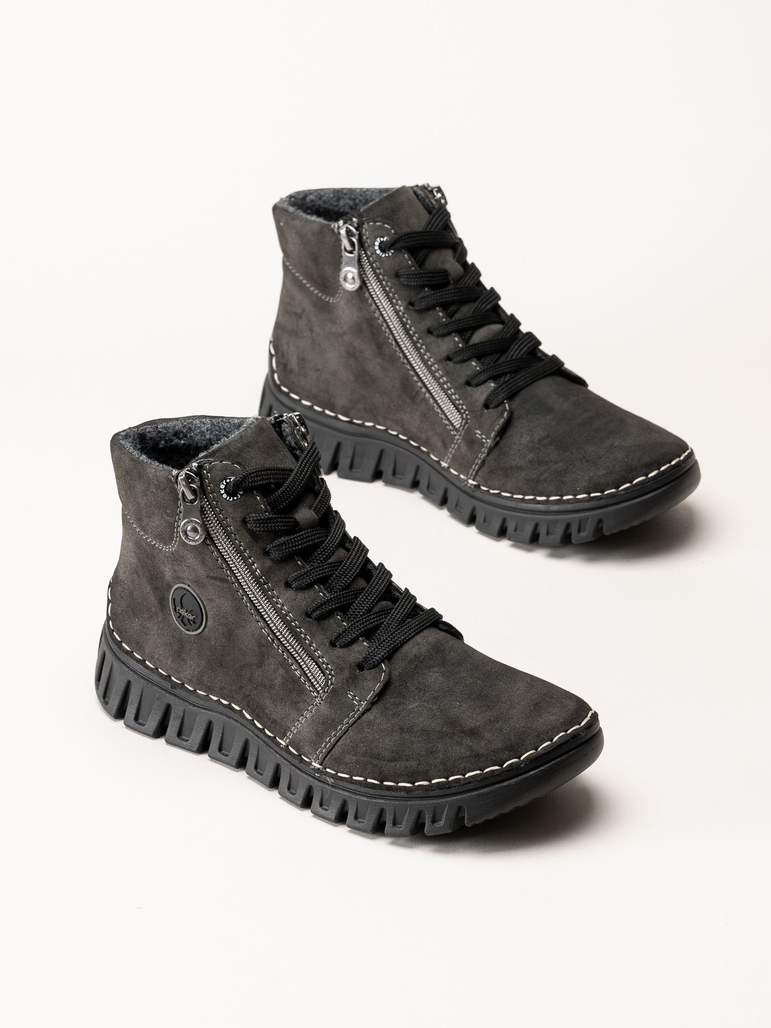 Rieker - Grå fodrade sneakers