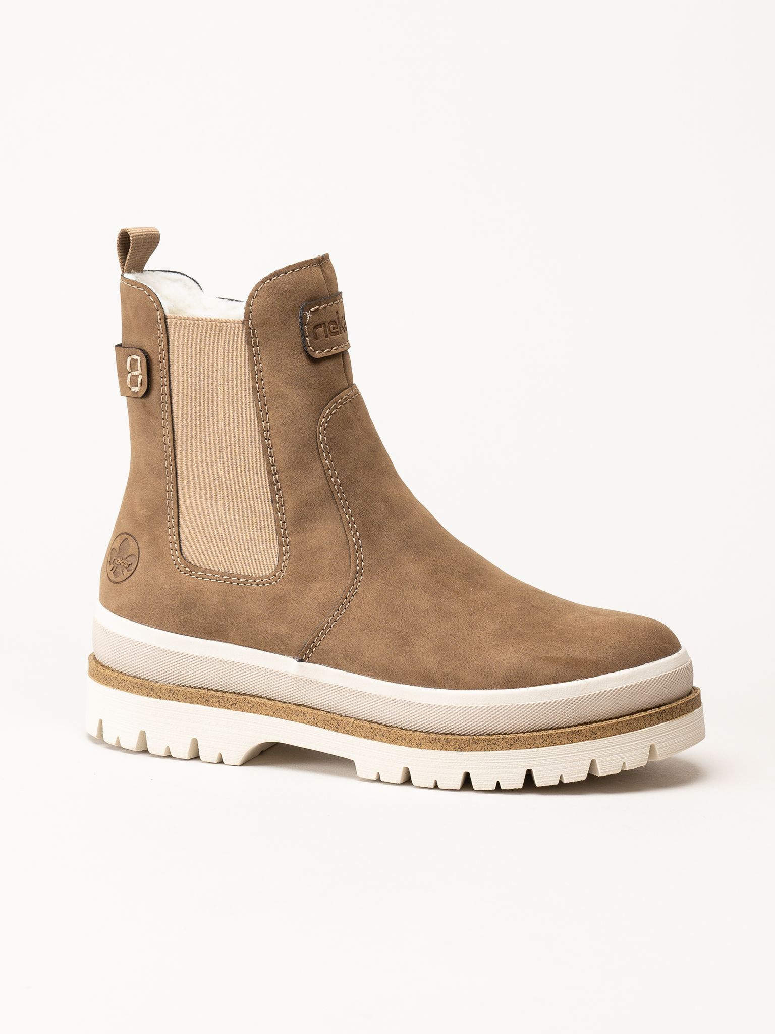 Rieker - Beige fodrade boots