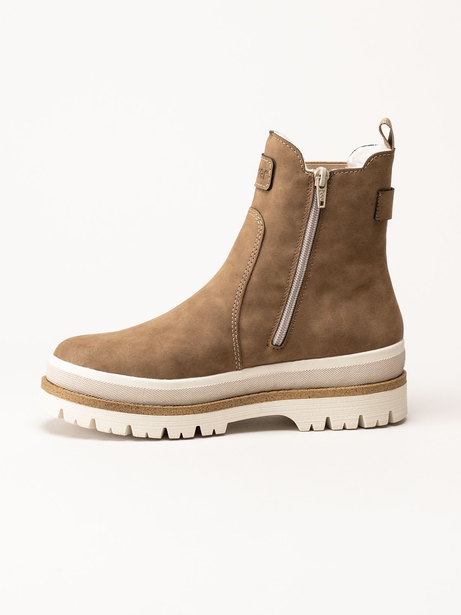 Rieker - Beige fodrade boots