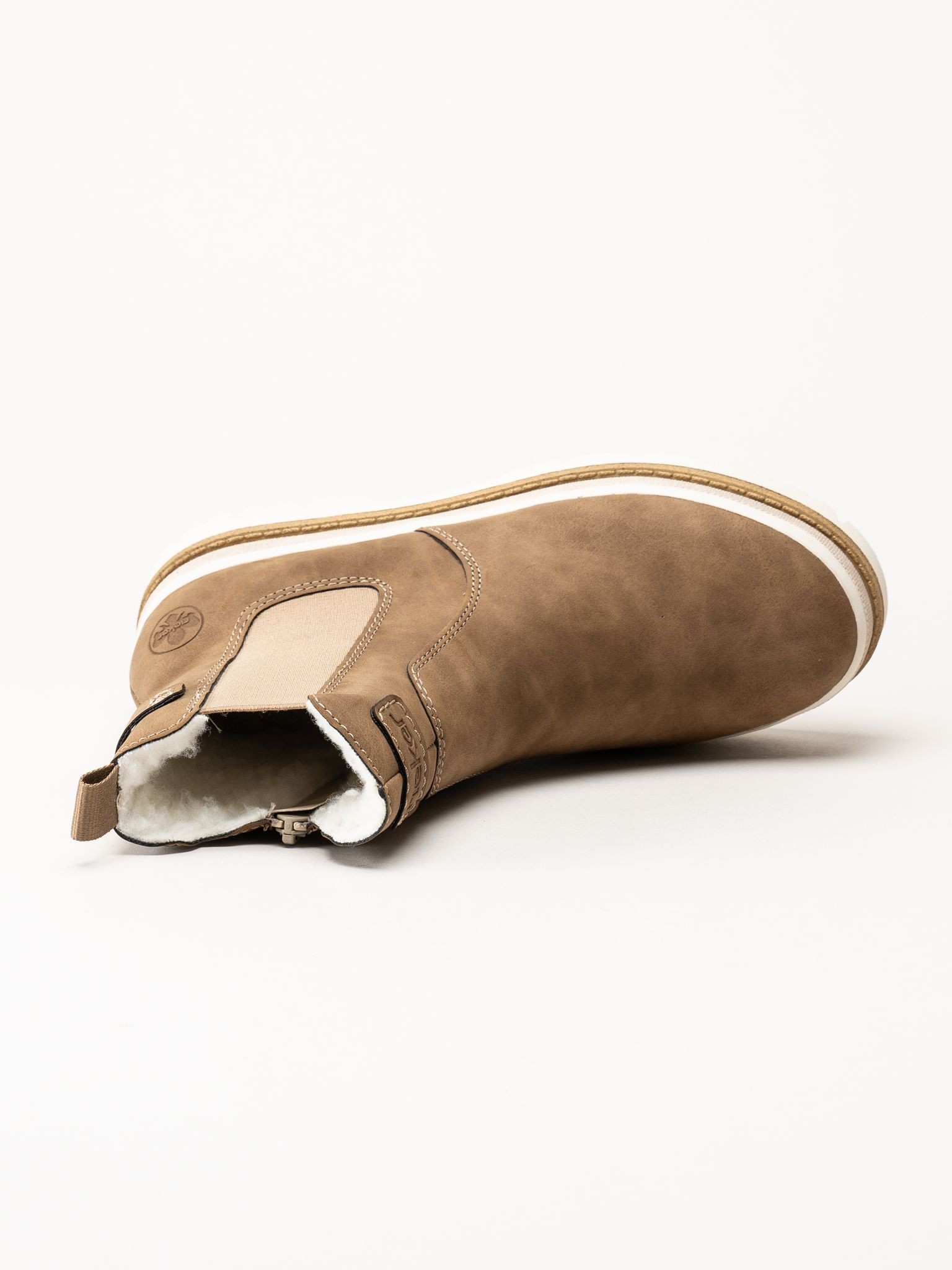Rieker - Beige fodrade boots