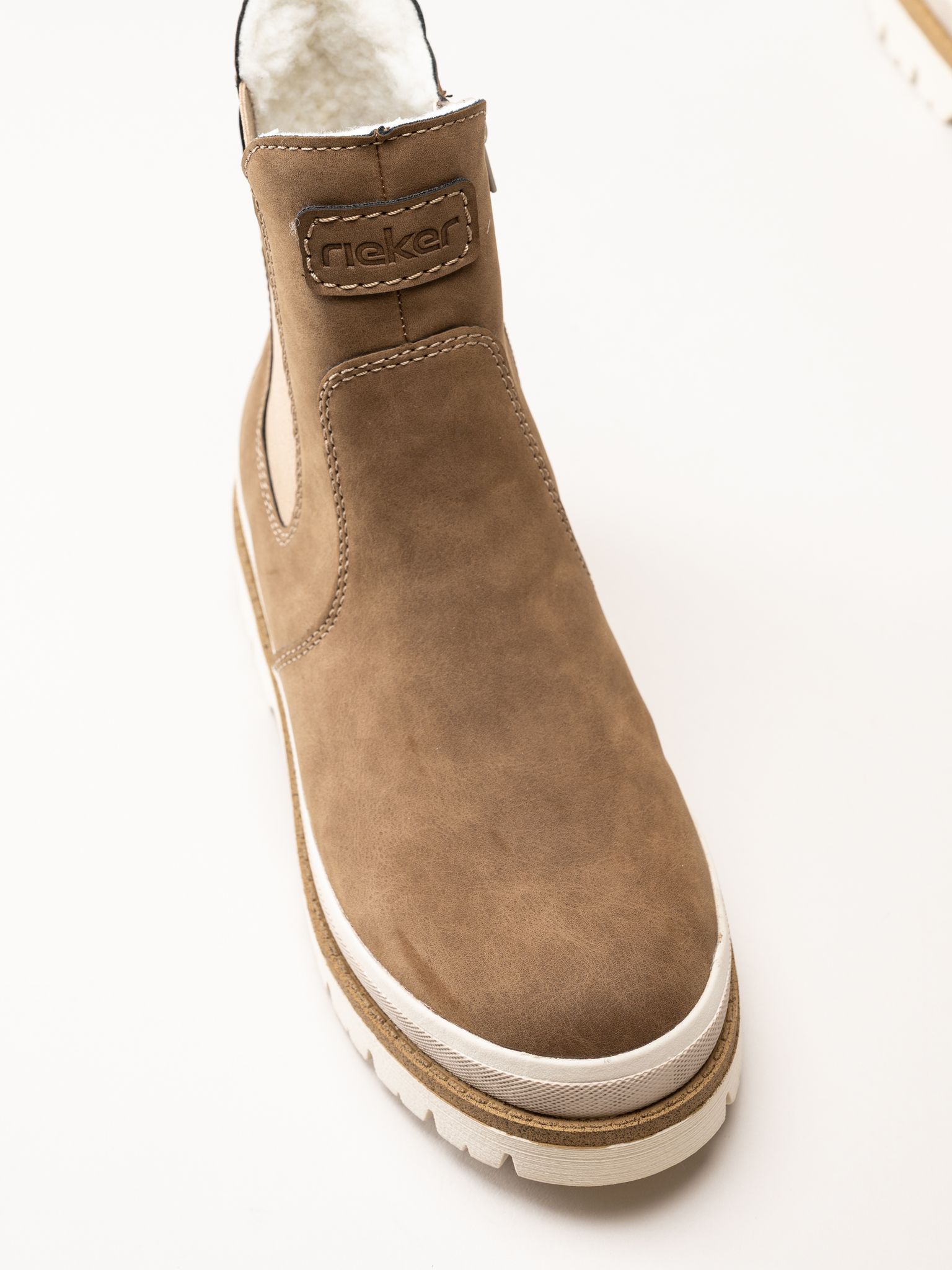 Rieker - Beige fodrade boots