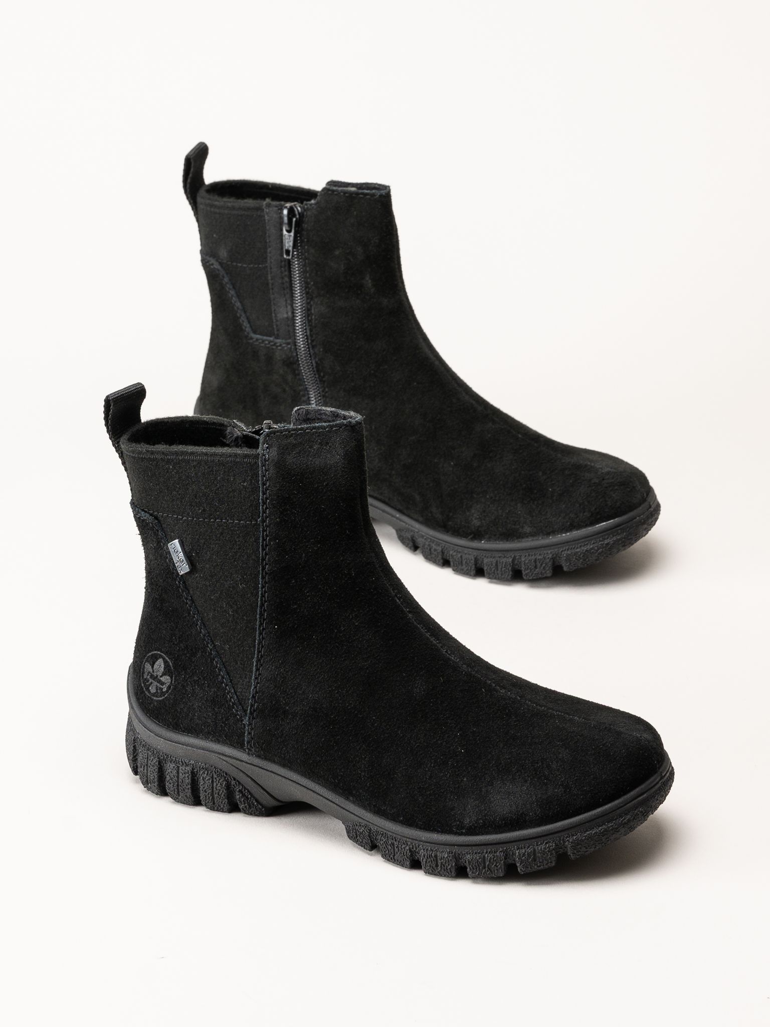 Rieker - Svarta fodrade boots