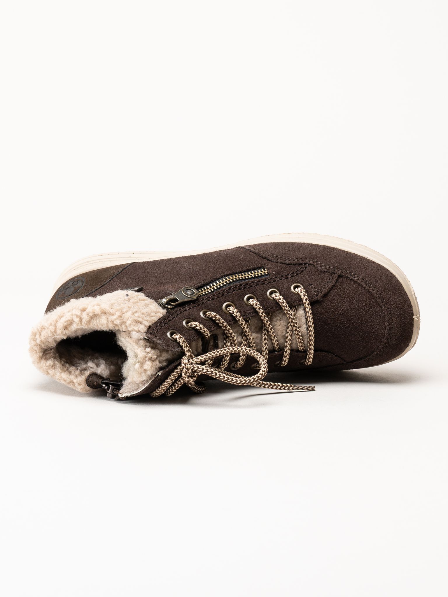 Rieker - Mörkbruna fodrade sneakers