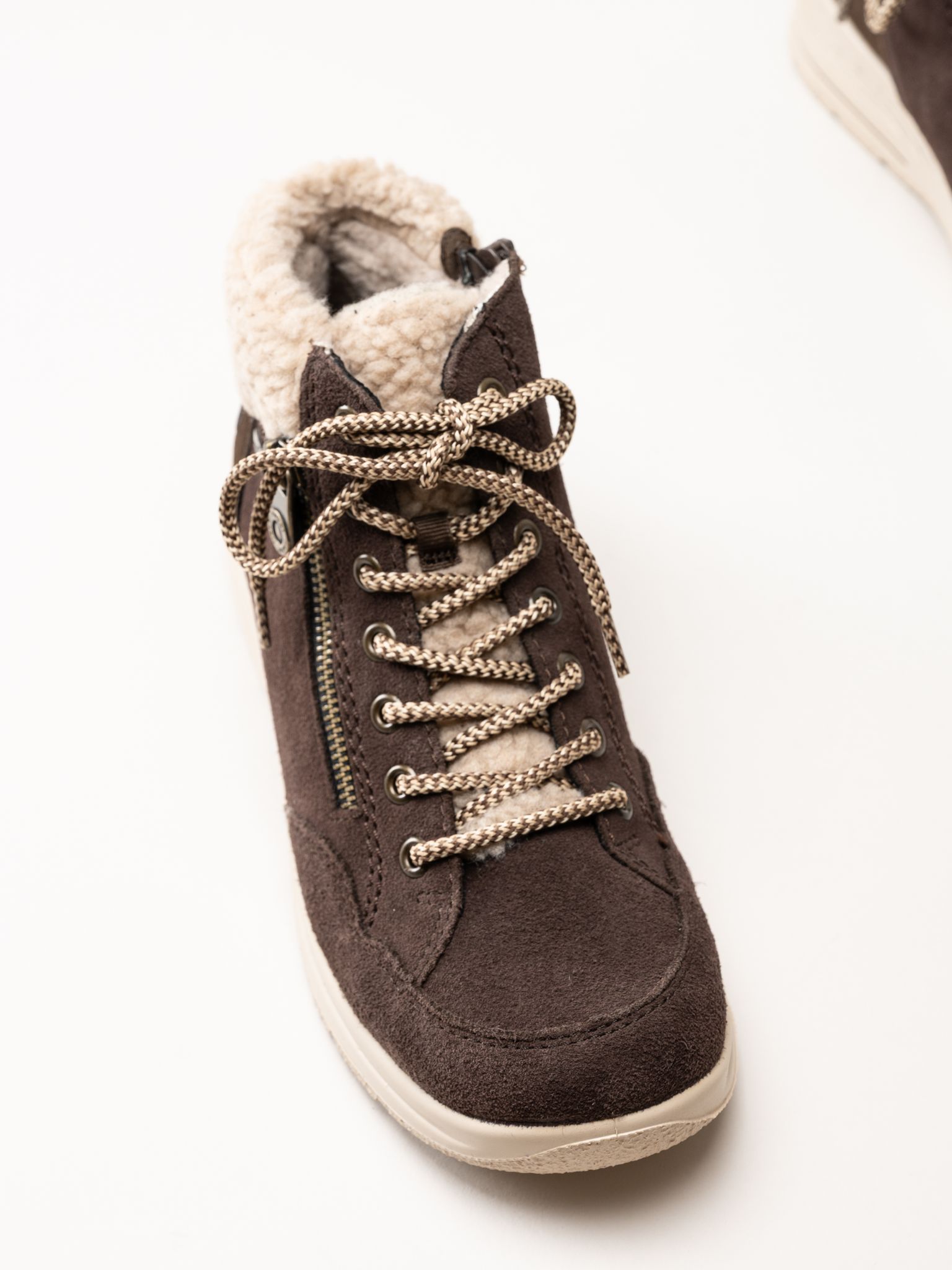 Rieker - Mörkbruna fodrade sneakers
