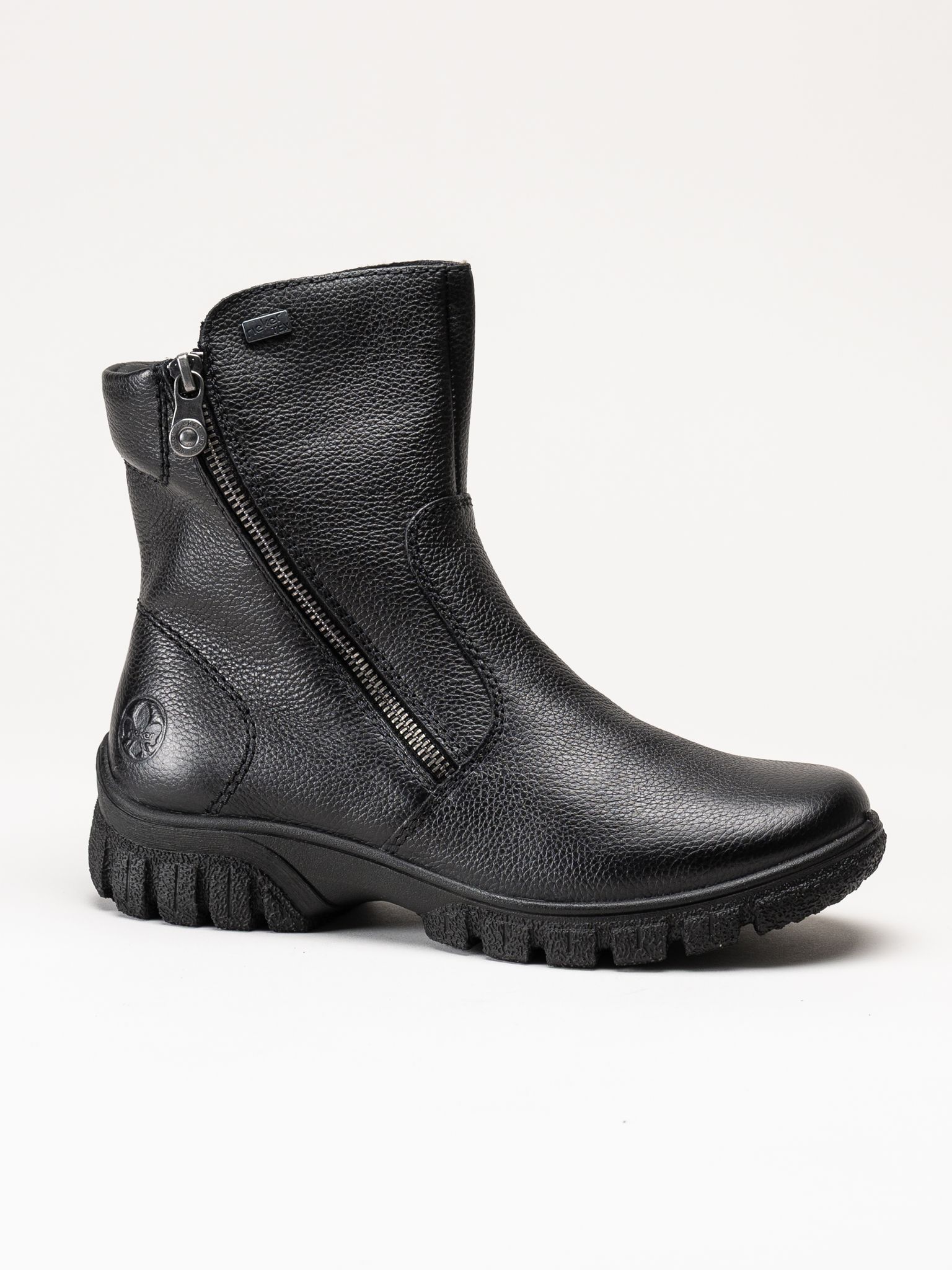 Rieker - Svarta fodrade skinnboots
