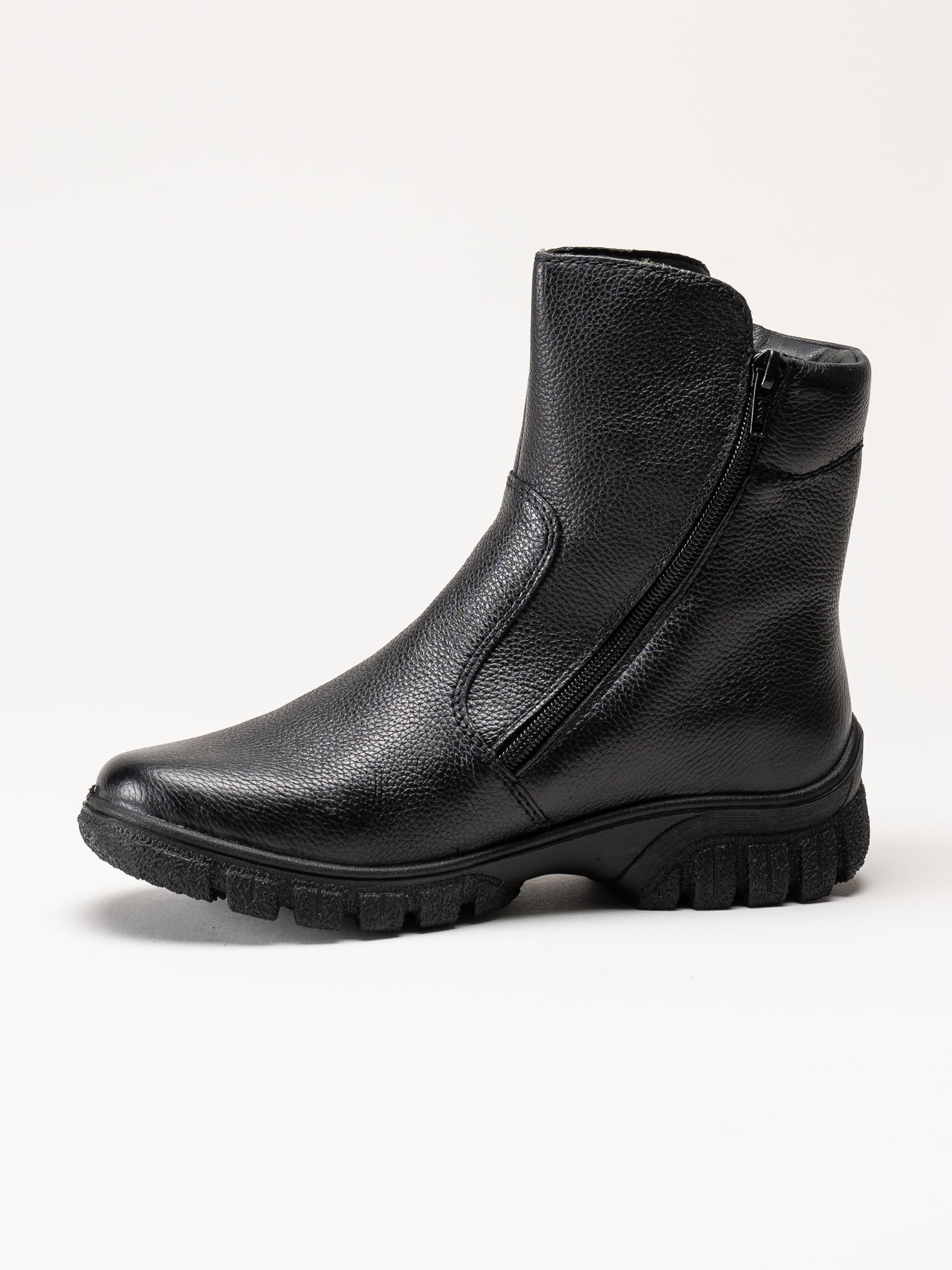Rieker - Svarta fodrade skinnboots
