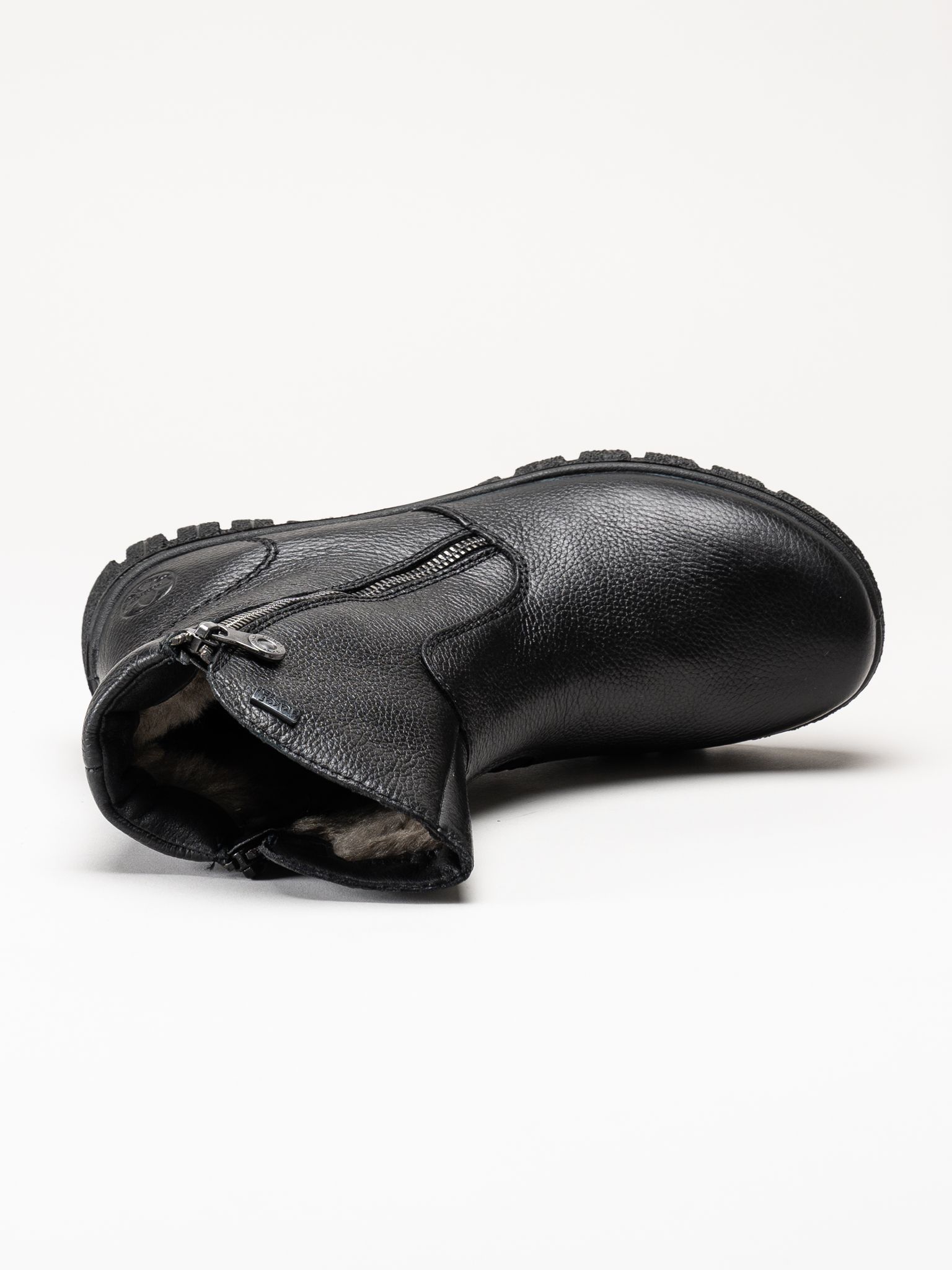 Rieker - Svarta fodrade skinnboots