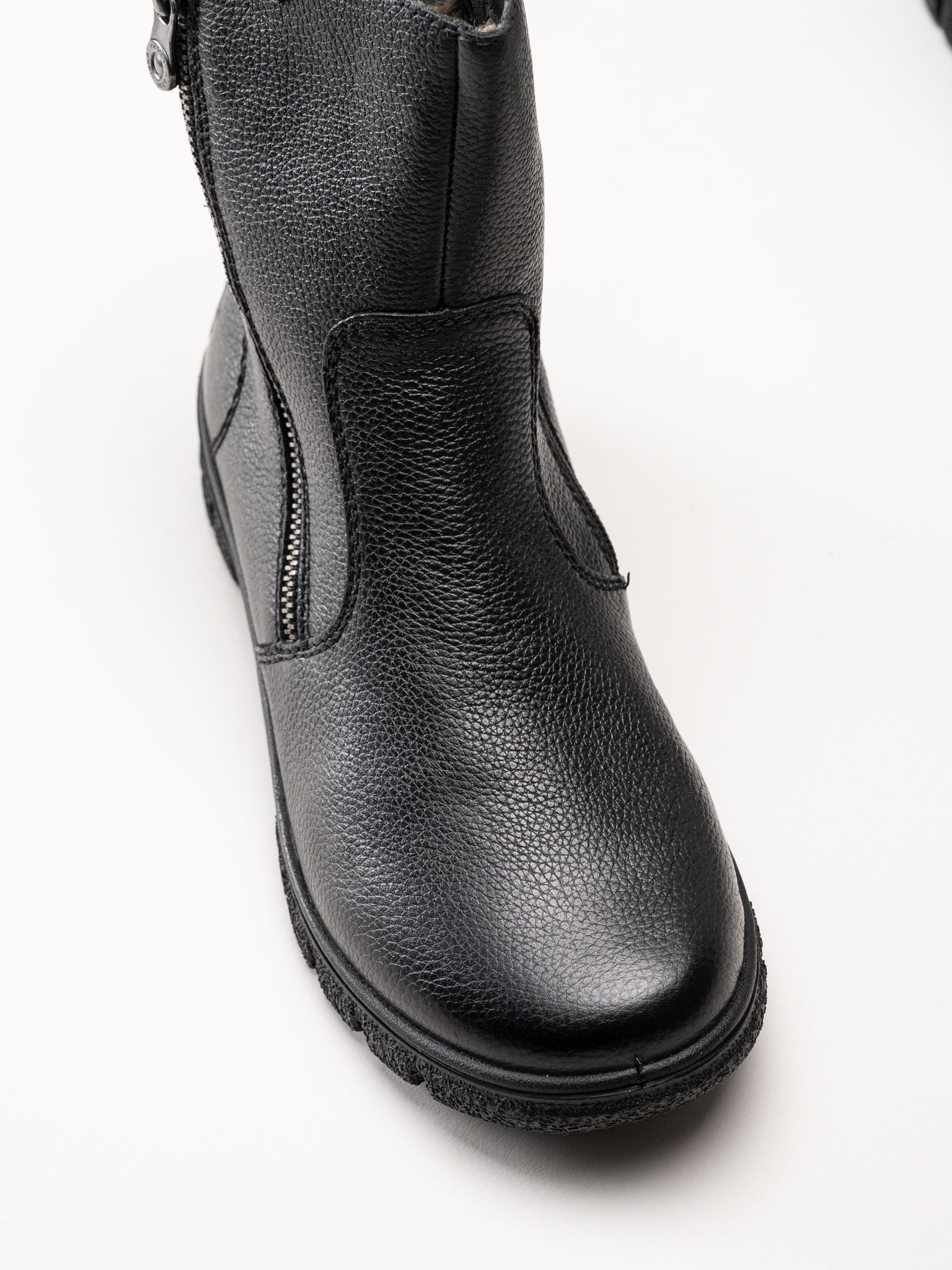 Rieker - Svarta fodrade skinnboots