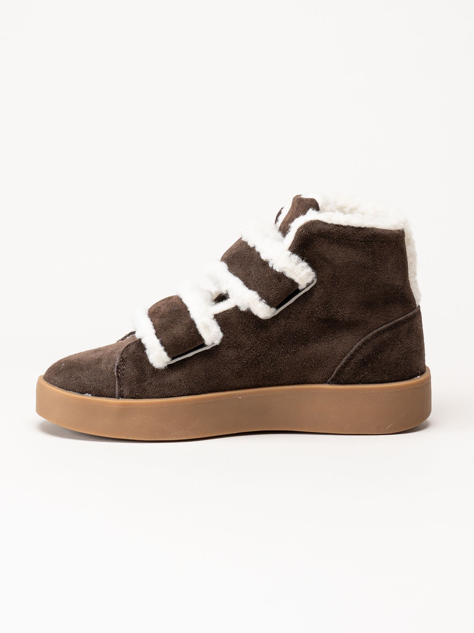 Duffy - Leuca Quattro - Mörkbruna höga sneakers