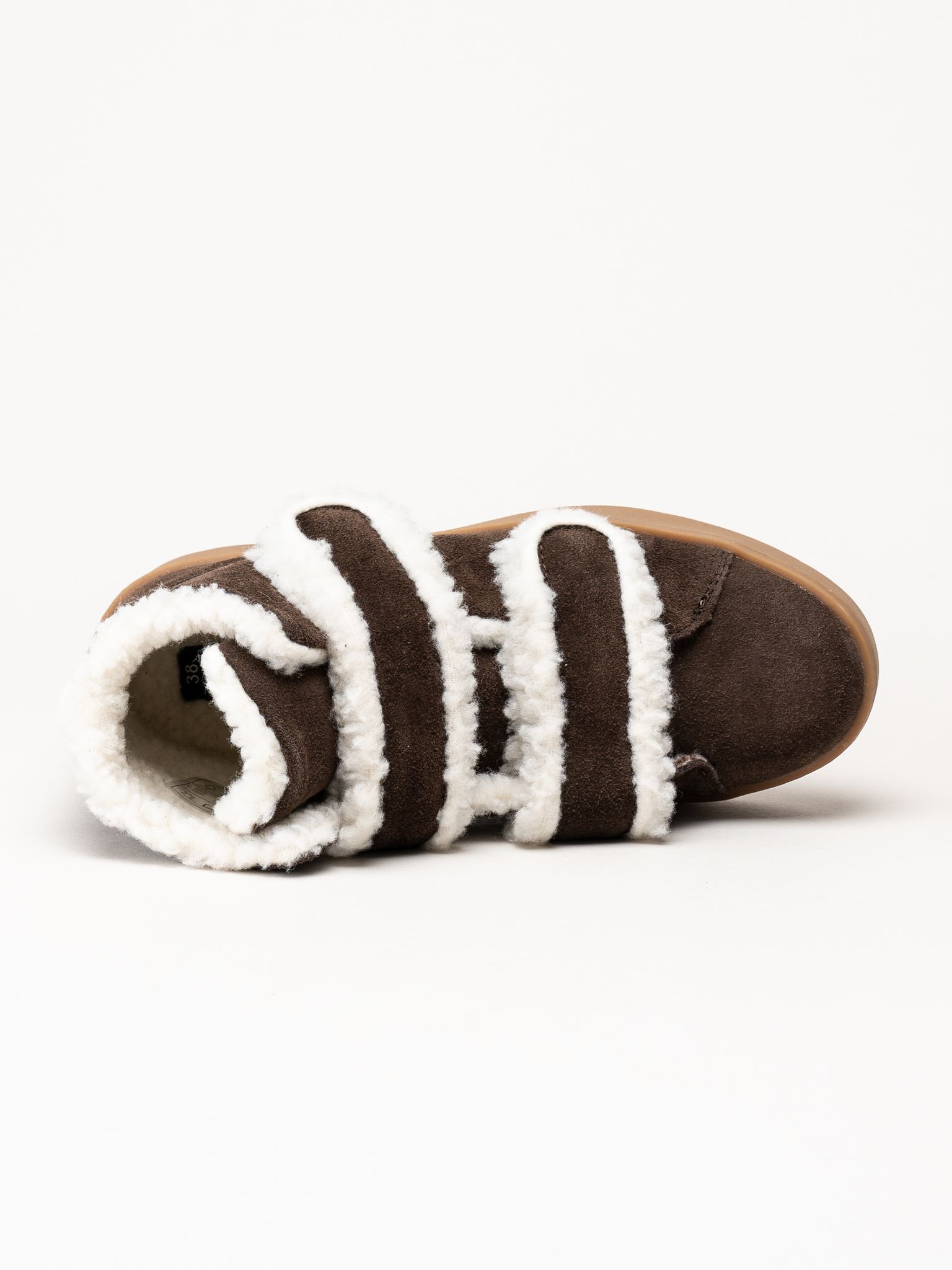 Duffy - Leuca Quattro - Mörkbruna höga sneakers