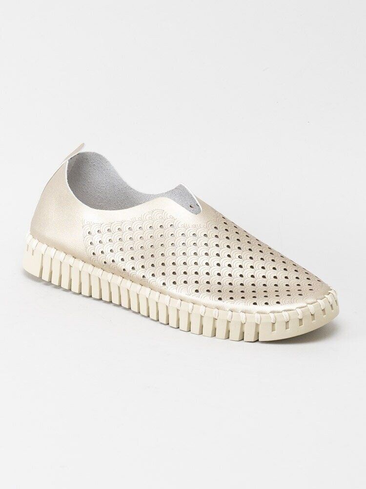 Ilse Jacobsen - Tulip3576 - Guldfärgade slip on skor