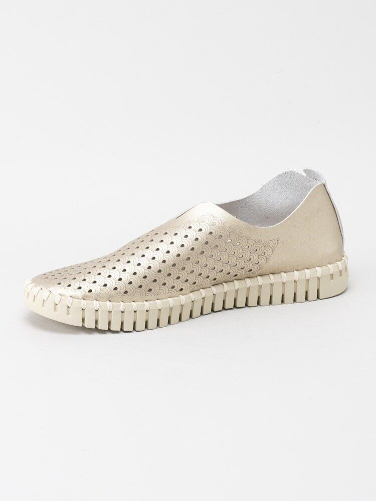 Ilse Jacobsen - Tulip3576 - Guldfärgade slip on skor