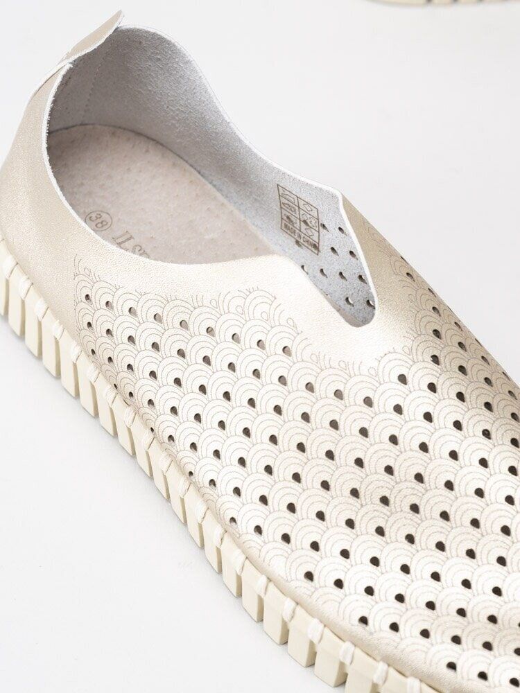 Ilse Jacobsen - Tulip3576 - Guldfärgade slip on skor
