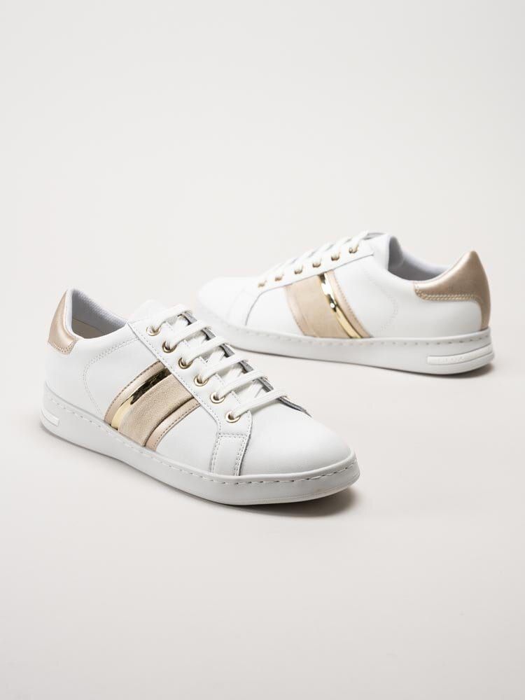 Geox - D Jaysen - Vita multifärgade sneakers i skinn