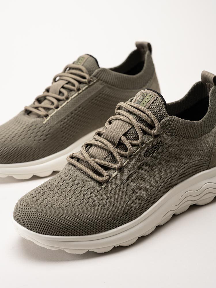 Geox - D Spherica A - Gröna sportskor i textil
