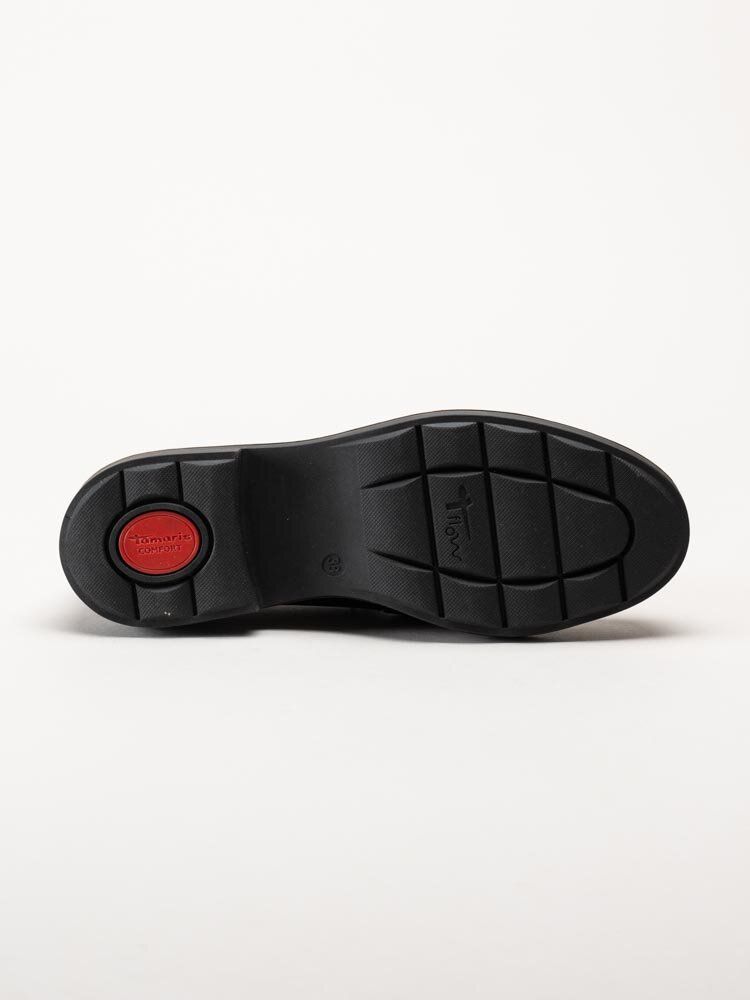 Tamaris Wide - Svarta loafers i skinn