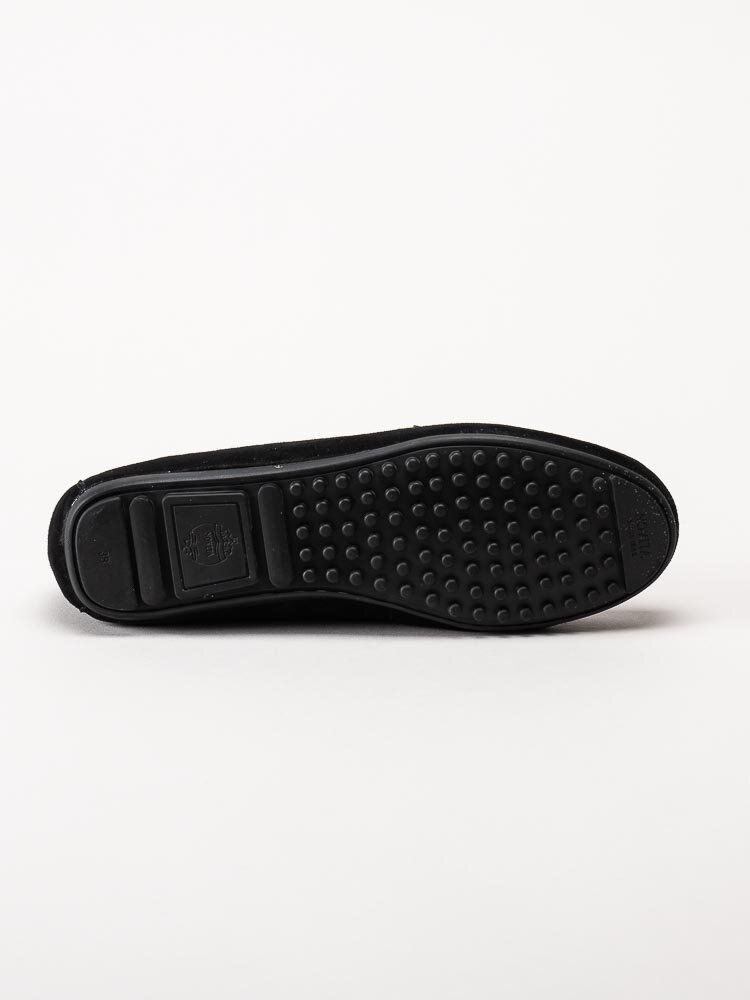 Novita - Parma Big Chain - Svarta loafers med mattsvart länk