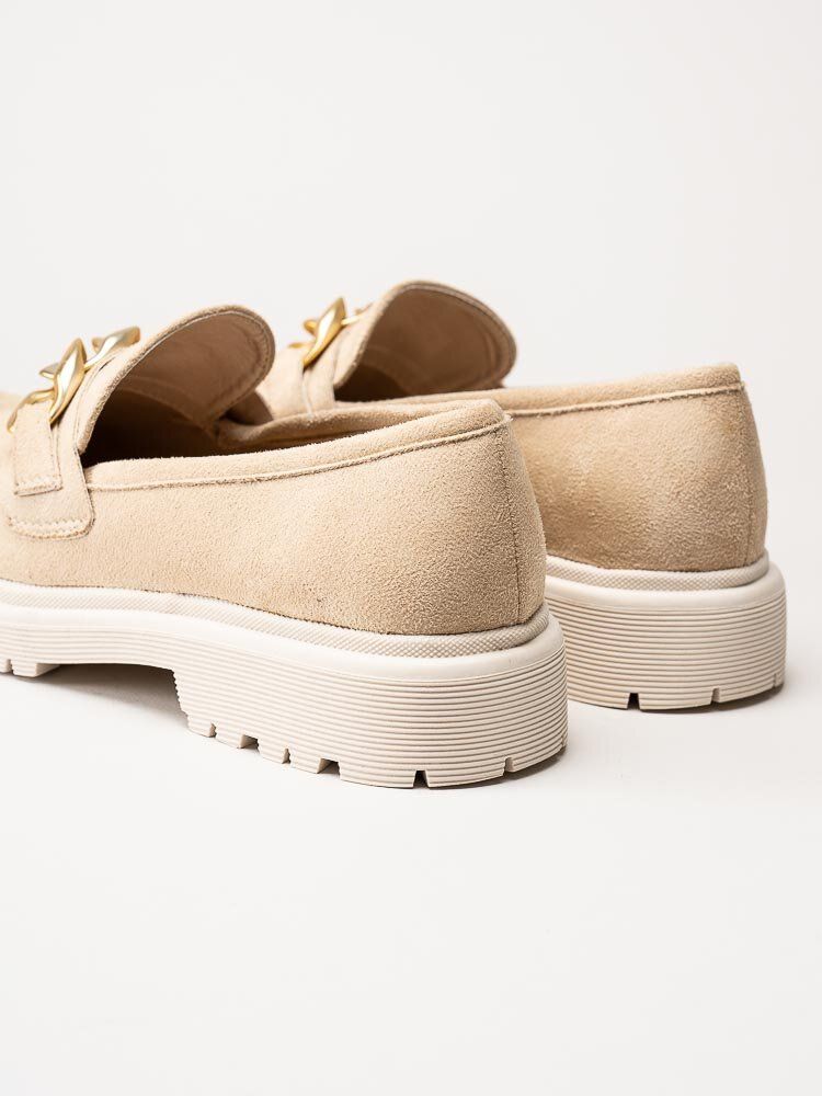 Duffy - Beige loafers i mockaimitation