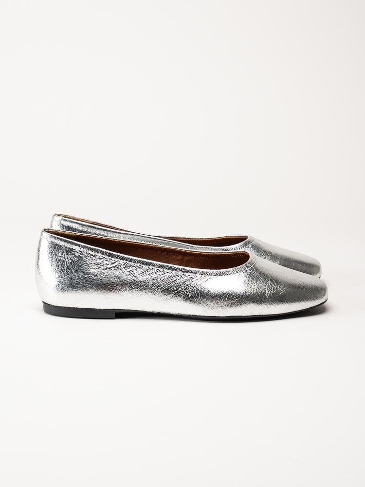 Vagabond - Jolin - Silvermetallic ballerinaskor i skinn