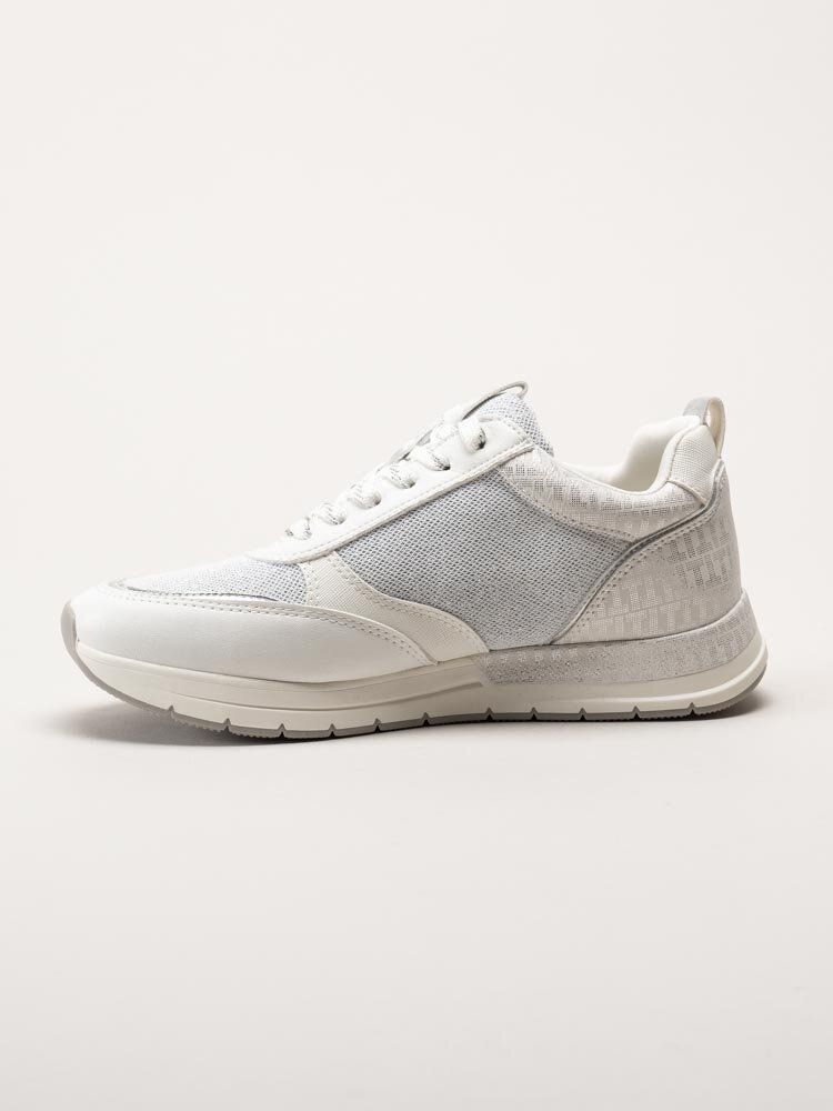 Tamaris - Vita sneakers i skinnimitation