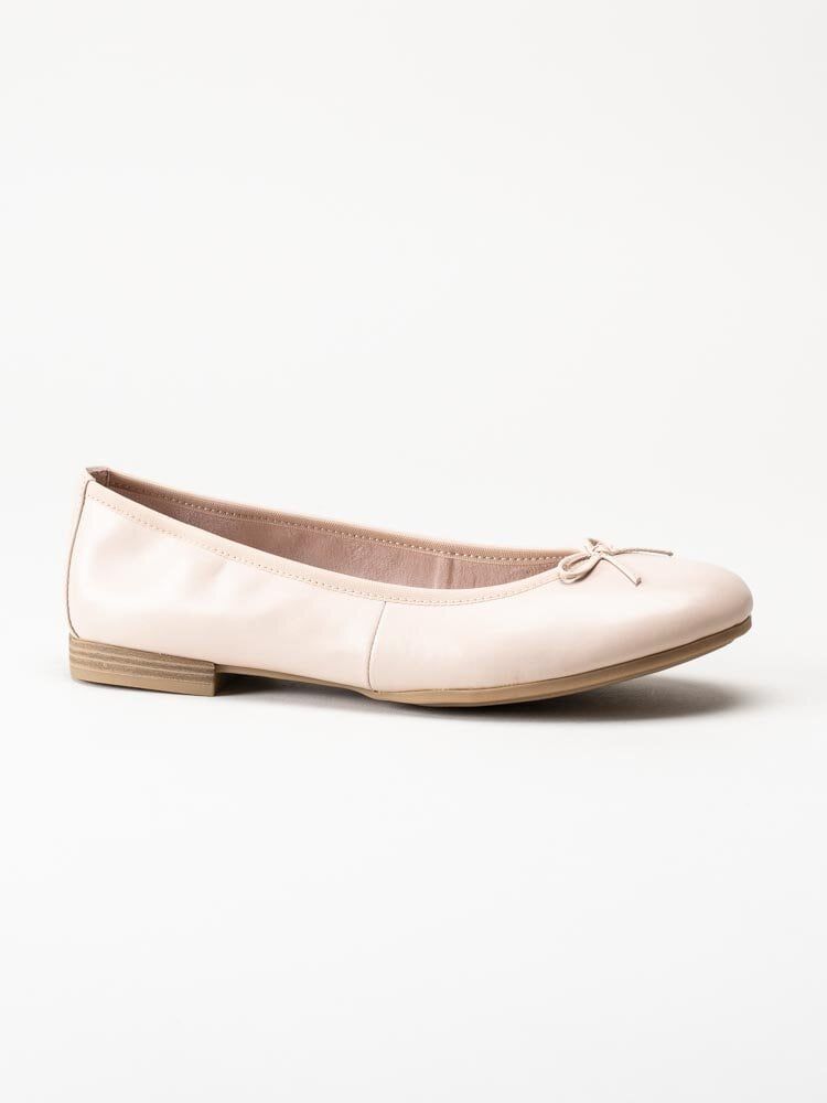 Tamaris - Ljusrosa ballerina i skinn