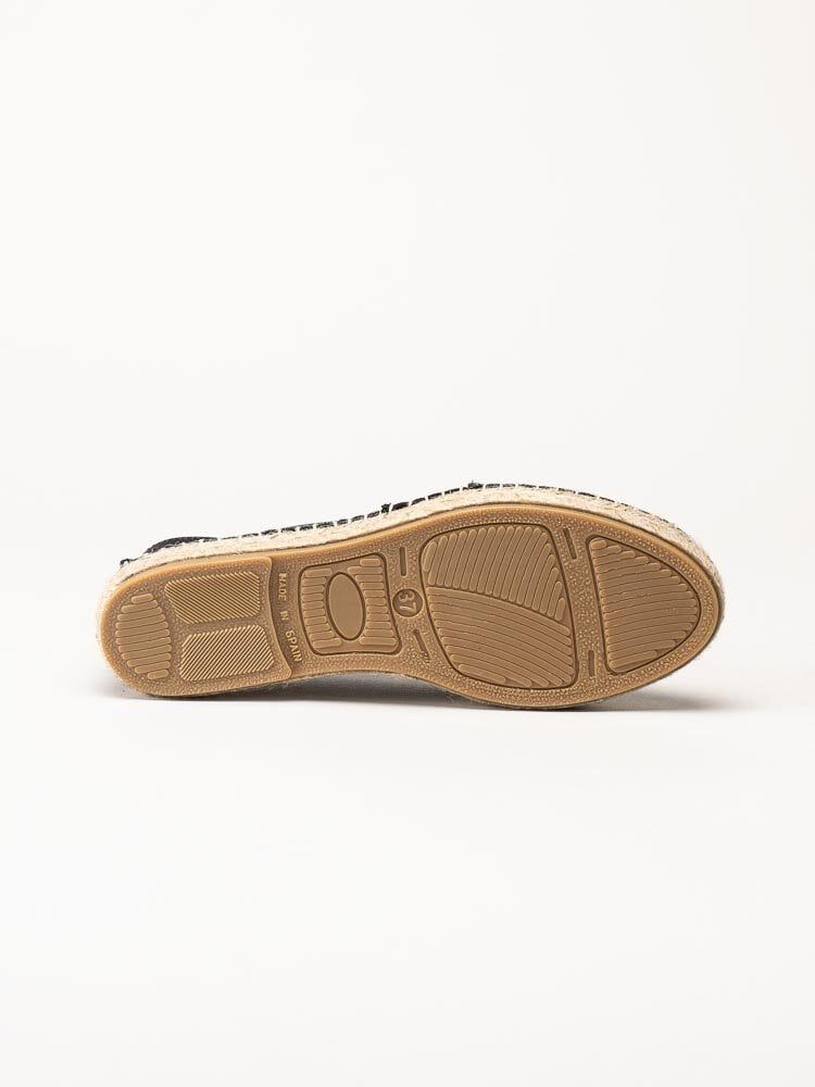 Alberville - Svarta espadrillos i skinn