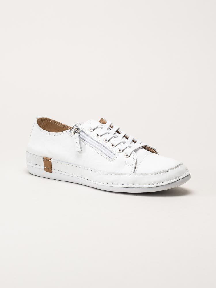 Andrea Conti - Vita sneakers i skinn