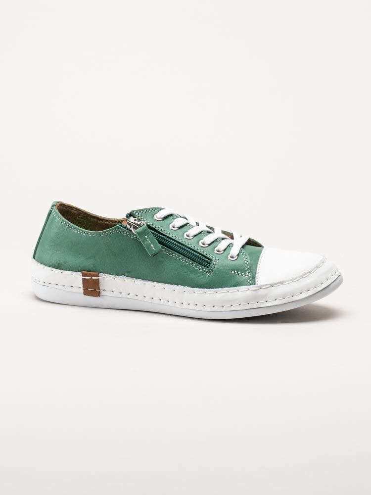Andrea Conti - Gröna sneakers i skinn