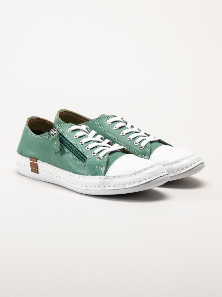Andrea Conti - Gröna sneakers i skinn