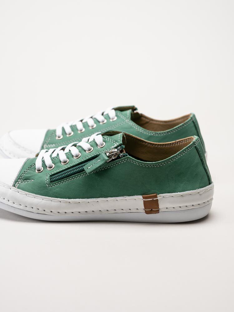 Andrea Conti - Gröna sneakers i skinn