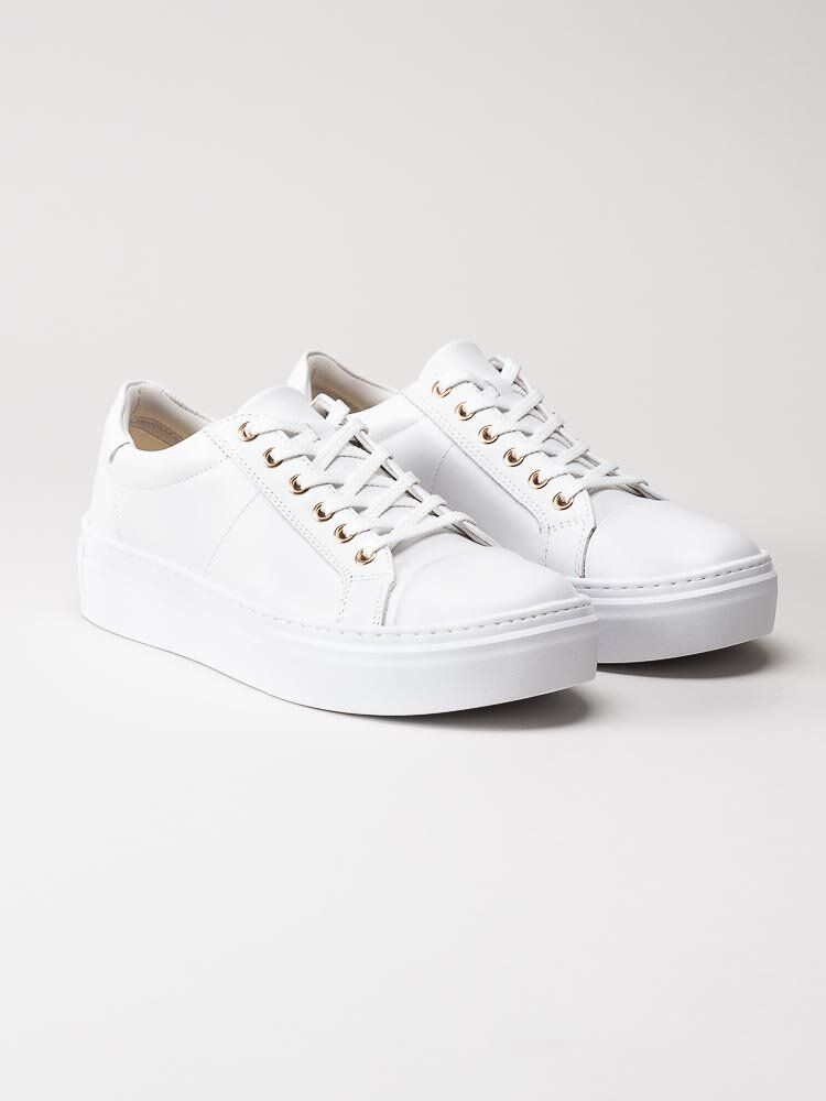 Vagabond - Zoe Platform - Vita platåsneakers i skinn