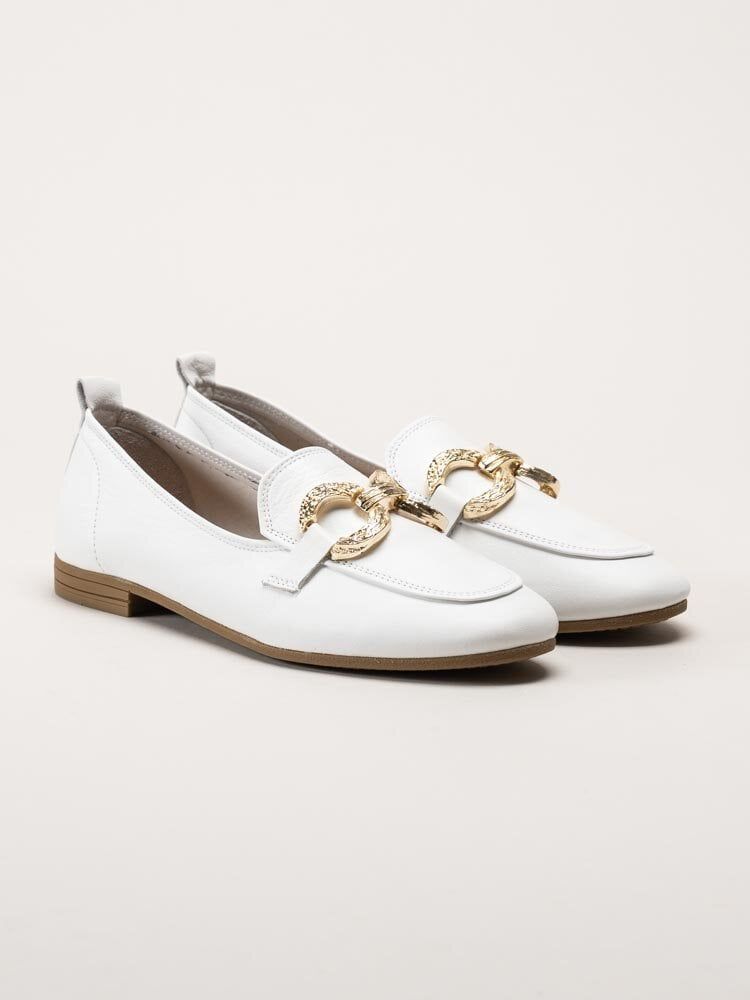 Tamaris - Vita loafers i skinn