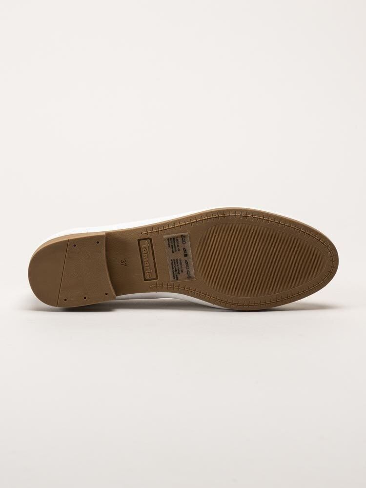 Tamaris - Vita loafers i skinn