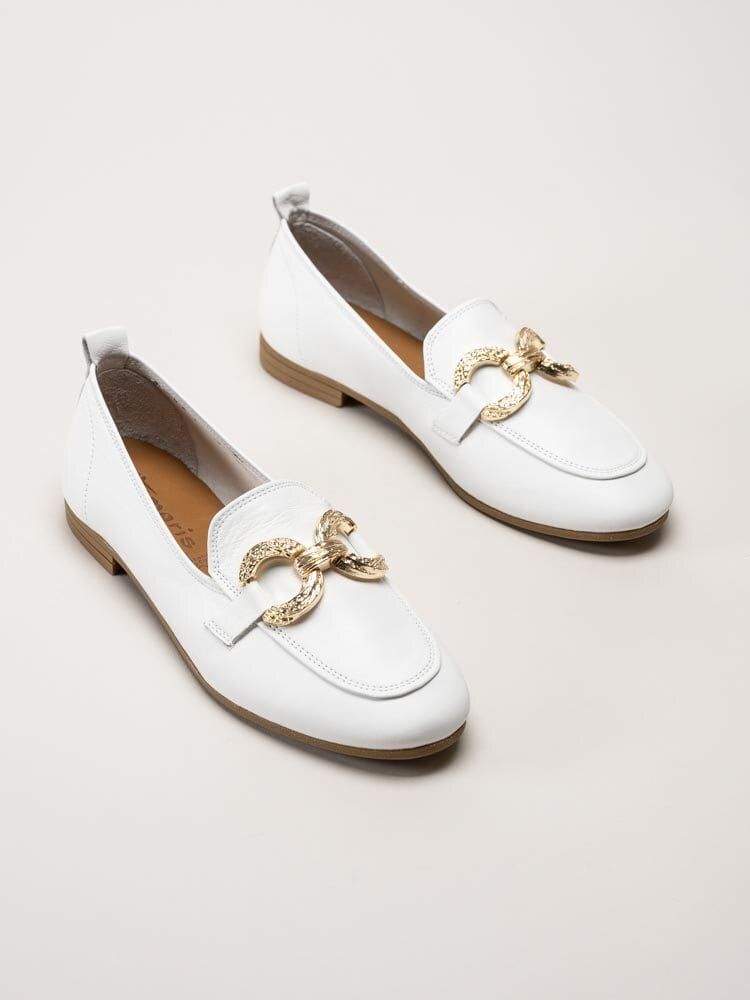 Tamaris - Vita loafers i skinn